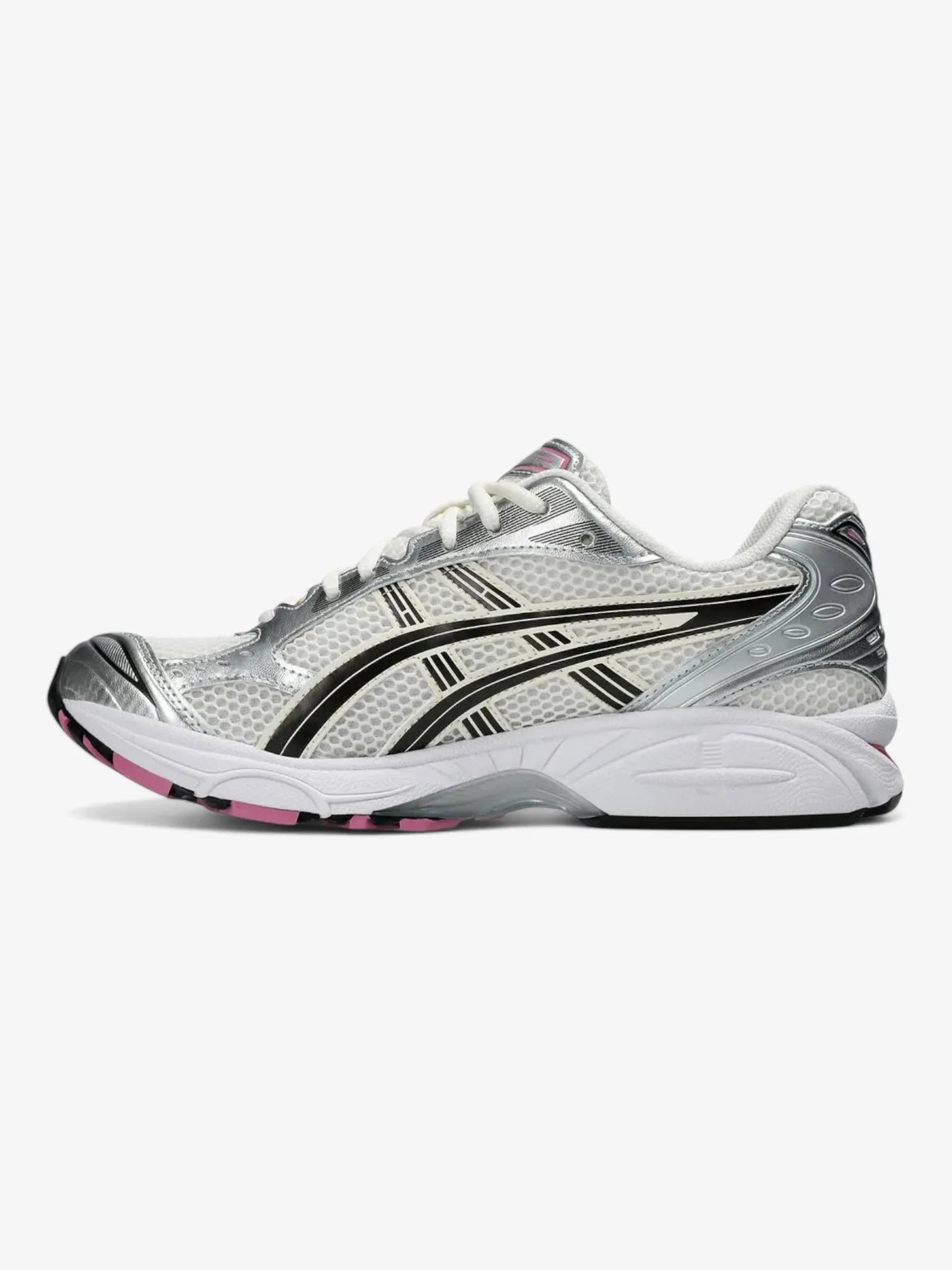 ASICS Gel Kayano 14 Running Shoes for Women - Lightweight Cushioned Sneakers in Beige/Silver/Pink | Perfect for Jogging, Gym Workouts & Everyday Comfort