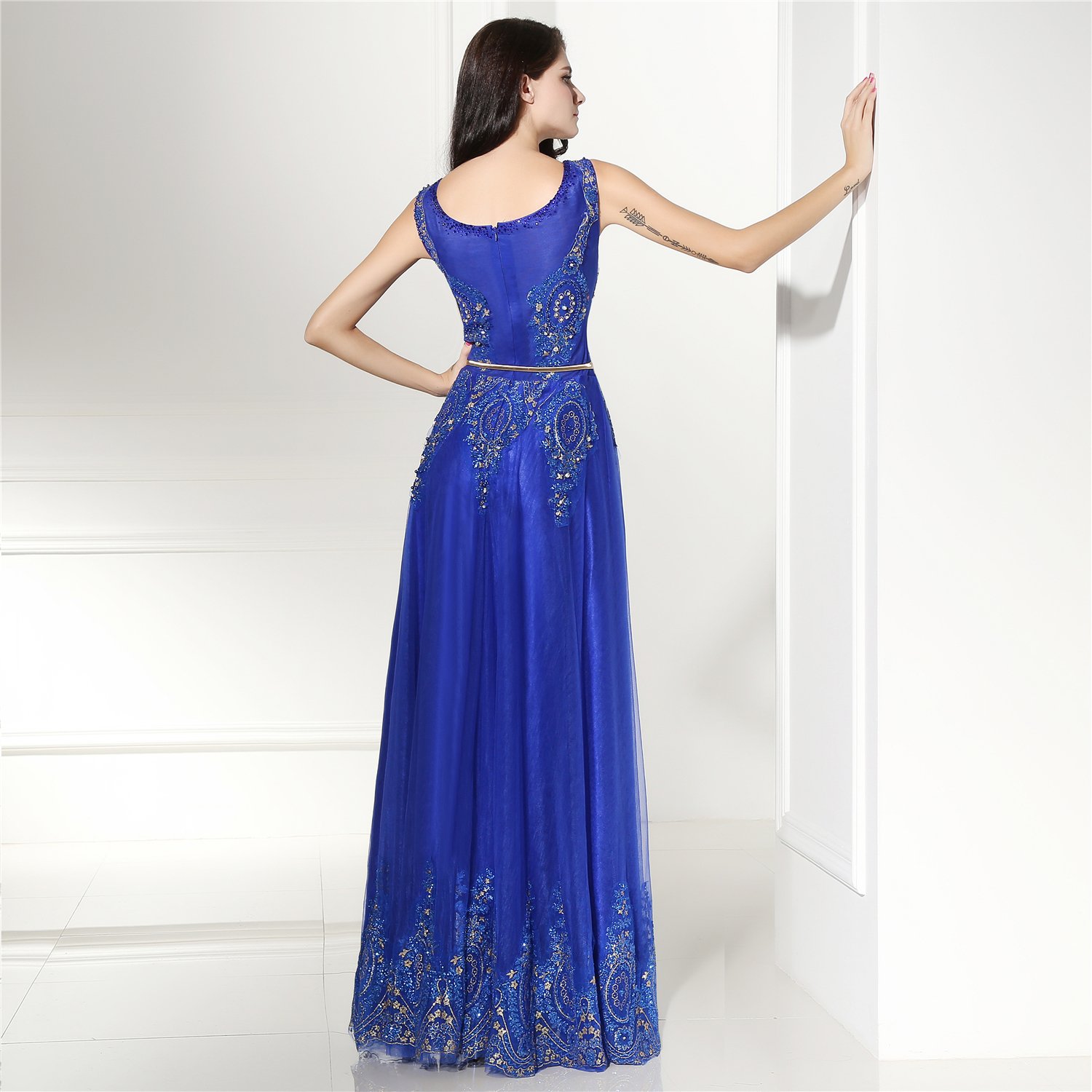 Elegant Women's Long Gradient Ombre Chiffon Formal Prom Evening Gown - Perfect for Homecoming, Wedding Guest, Red Carpet & Special Occasions