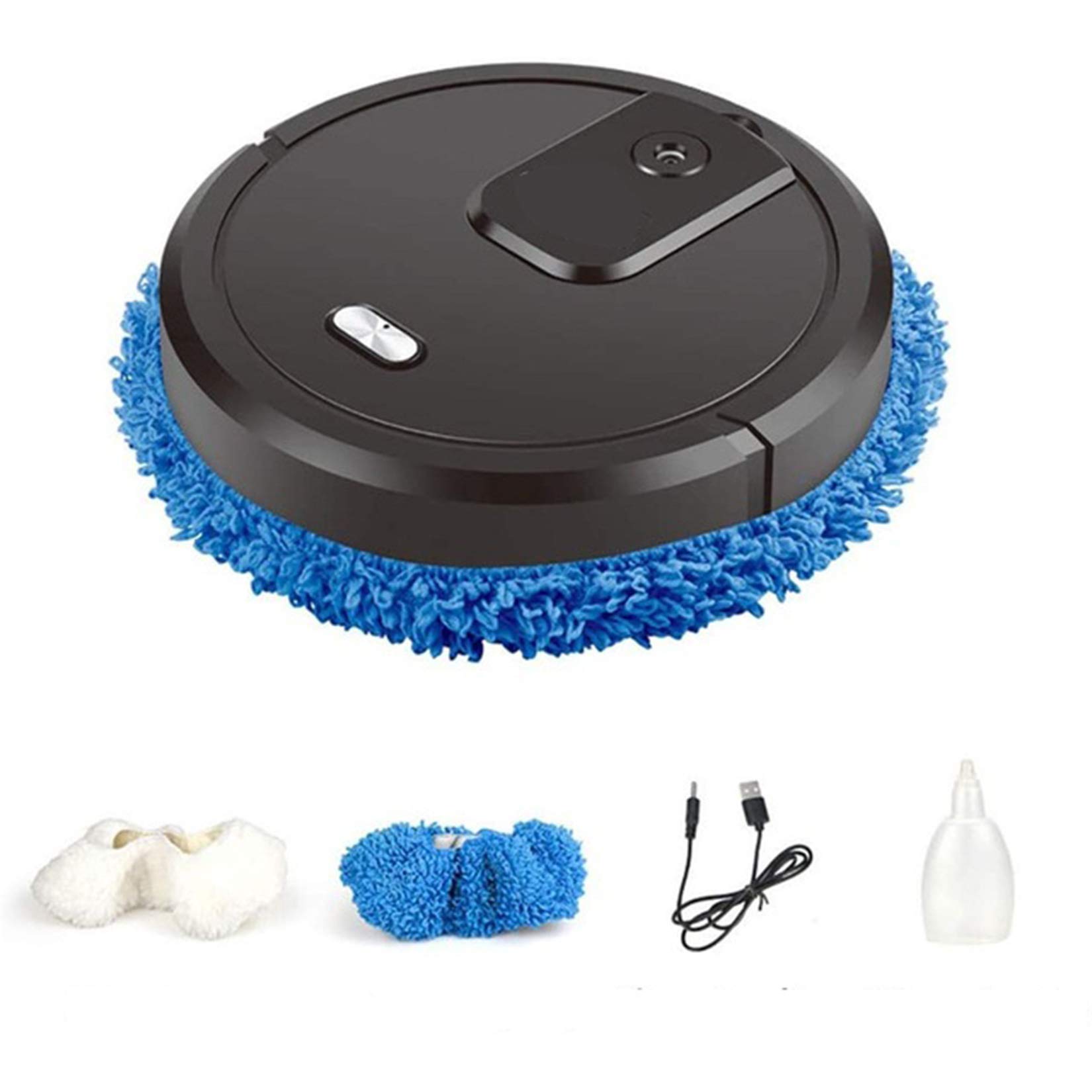 GMZS 3-in-1 Smart Robot Vacuum Cleaner with Mopping & Humidifying Spray - Wet/Dry Auto Cleaning for Hardwood Floors, Carpets & Pet Hair - Rechargeable Black Robotic Vacuum for Home & Office Cleaning