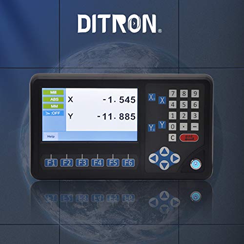 2 Axis Digital Readout (DRO) with LCD Display - Multi-Function Linear Scale & Magnetic Scale Compatible for Lathe, Milling Machine, Drill Press & CNC Router | Precision Measurement Tool for Metalworking & Woodworking Projects