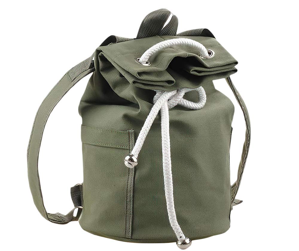 Lightweight Drawstring Sports Backpack - Gym Sack Yoga Shoulder Bag for Men & Women - Perfect for Workouts, Soccer, Basketball & Beach - Green