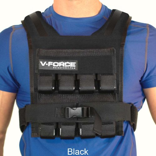 V-Force 40 lb Adjustable Weight Vest for Basketball Training & CrossFit - Enhance Strength, Speed & Endurance for Athletes & Fitness Enthusiasts