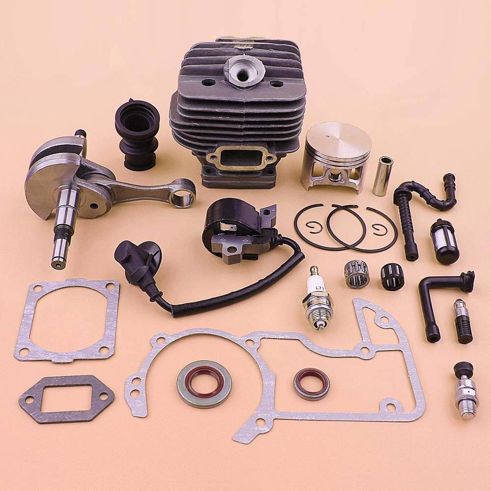 Stihl MS660 54mm Piston Crankshaft Ignition Coil Kit with Gasket Fuel Oil Filter Hose - Compatible with Stihl MS660 066 Chainsaw - Perfect for Engine Repair & Maintenance
