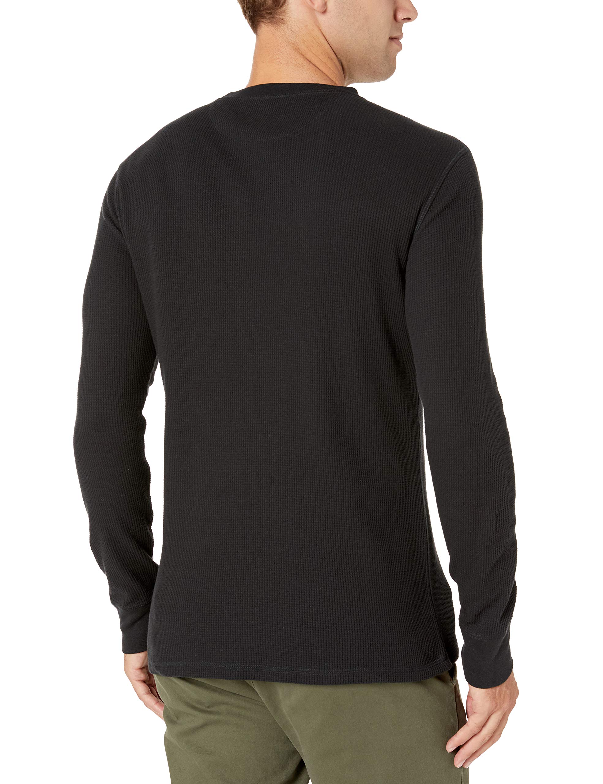 Amazon Essentials Men's Regular-Fit Long-Sleeve Waffle Shirt - Soft Cotton Thermal Henley for Casual Wear & Layering in Fall & Winter