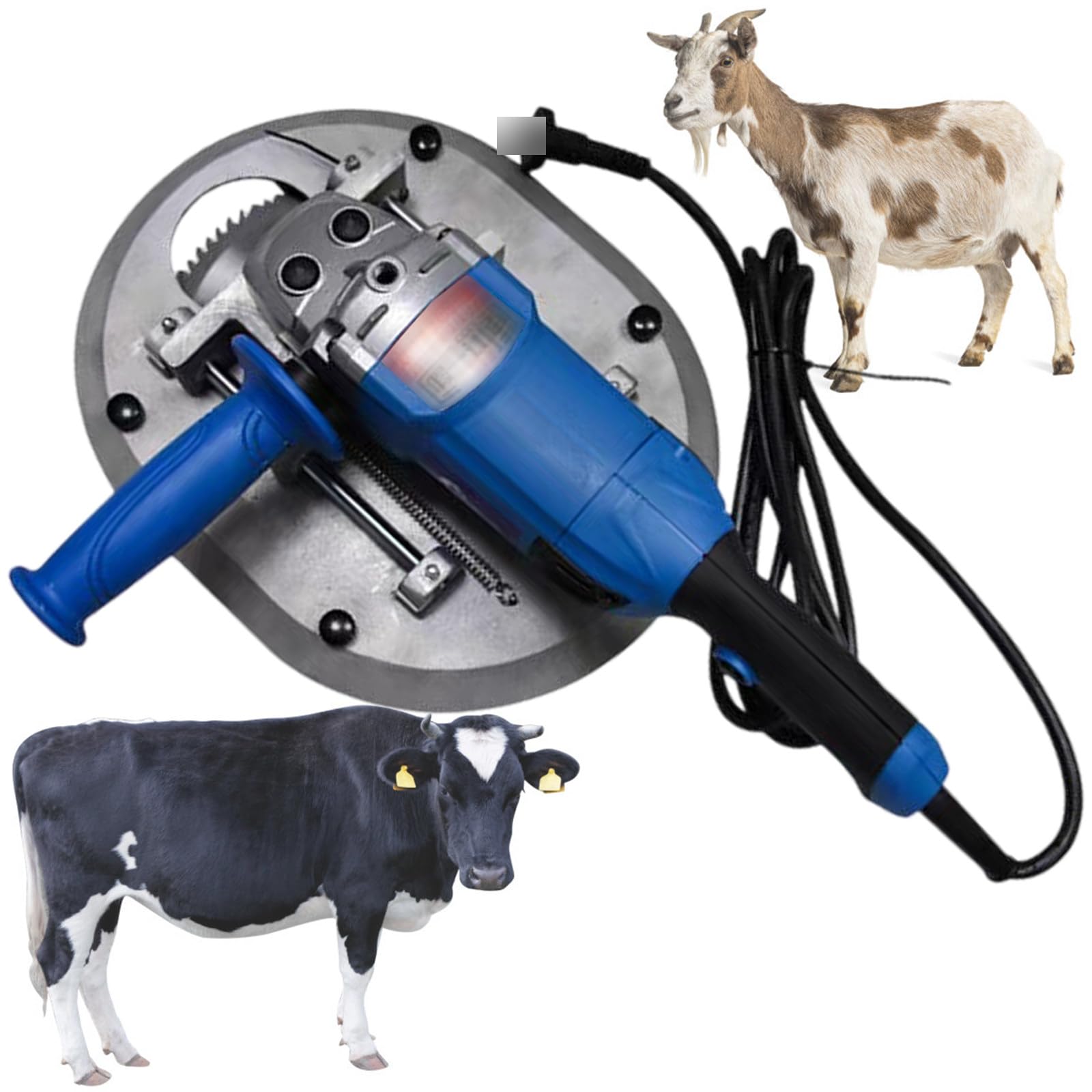 8800 RPM 1900W Electric Cow Dehorner - Professional Cattle Horn Trimmer for Adult Cows, Calves, Lambs, Sheep & Goats | Heavy Duty Livestock Grooming Tool for Farms & Ranches