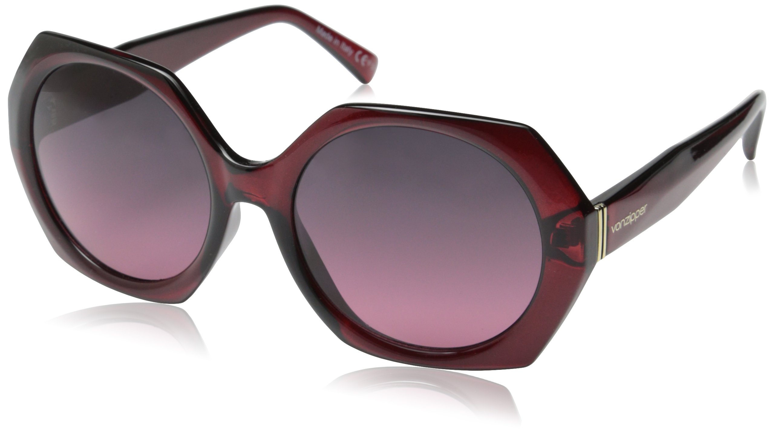 VonZipper Women's Buelah Round Sunglasses - UV Protection Polarized Retro Fashion Shades for Women - Perfect for Beach, Driving & Outdoor Activities