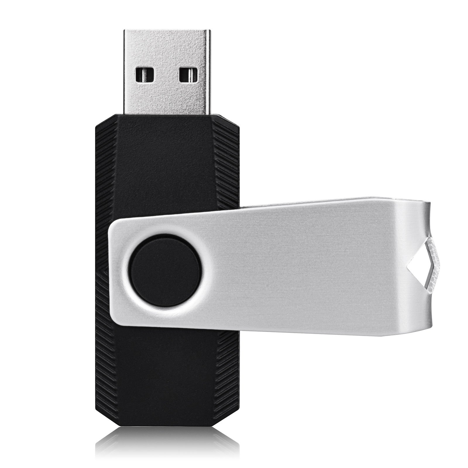 KEXIN 100-Pack 1GB USB Flash Drives Bulk - USB 2.0 Thumb Drives with Swivel Design (1GB, 100PCS, Black) - Perfect for Data Storage, School Projects, Business Promotions & Bulk Distribution