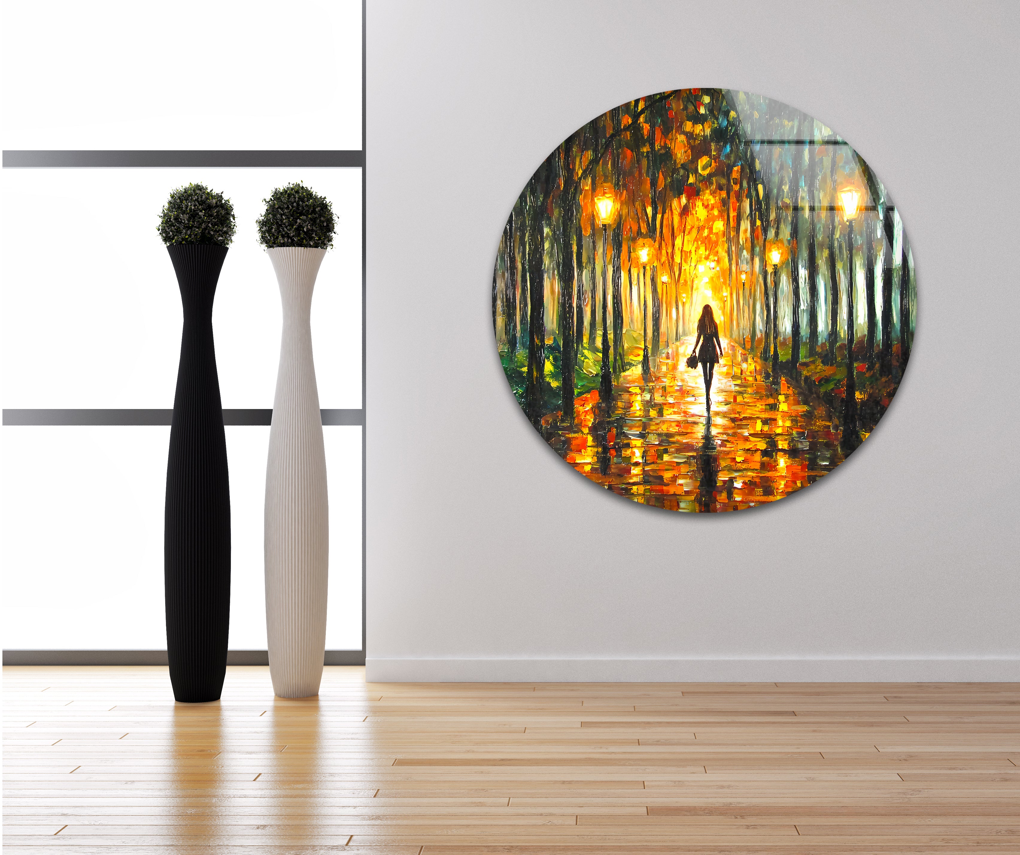 Original Afremov Woman Art Glass Wall Painting - Handmade Canvas Print for Living Room, Bedroom & Office Decor