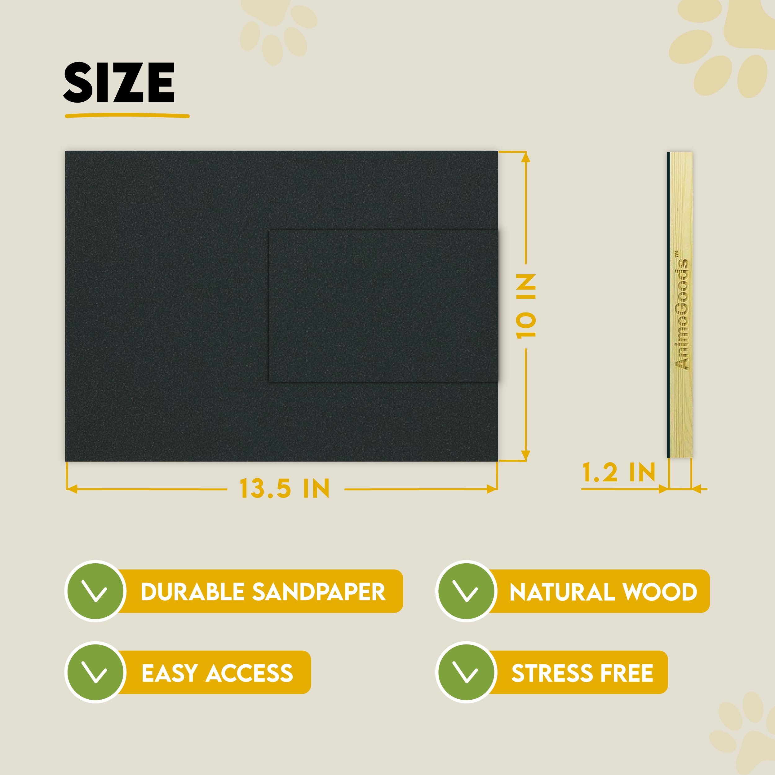 Dog Nail Scratch Board with Treat Box - Durable Pet Nail File & Scratch Pad for Dogs & Cats - Ergonomic Handle Design - Includes Free Replacement Sandpaper - Perfect for Grooming, Training & Stress Relief at Home