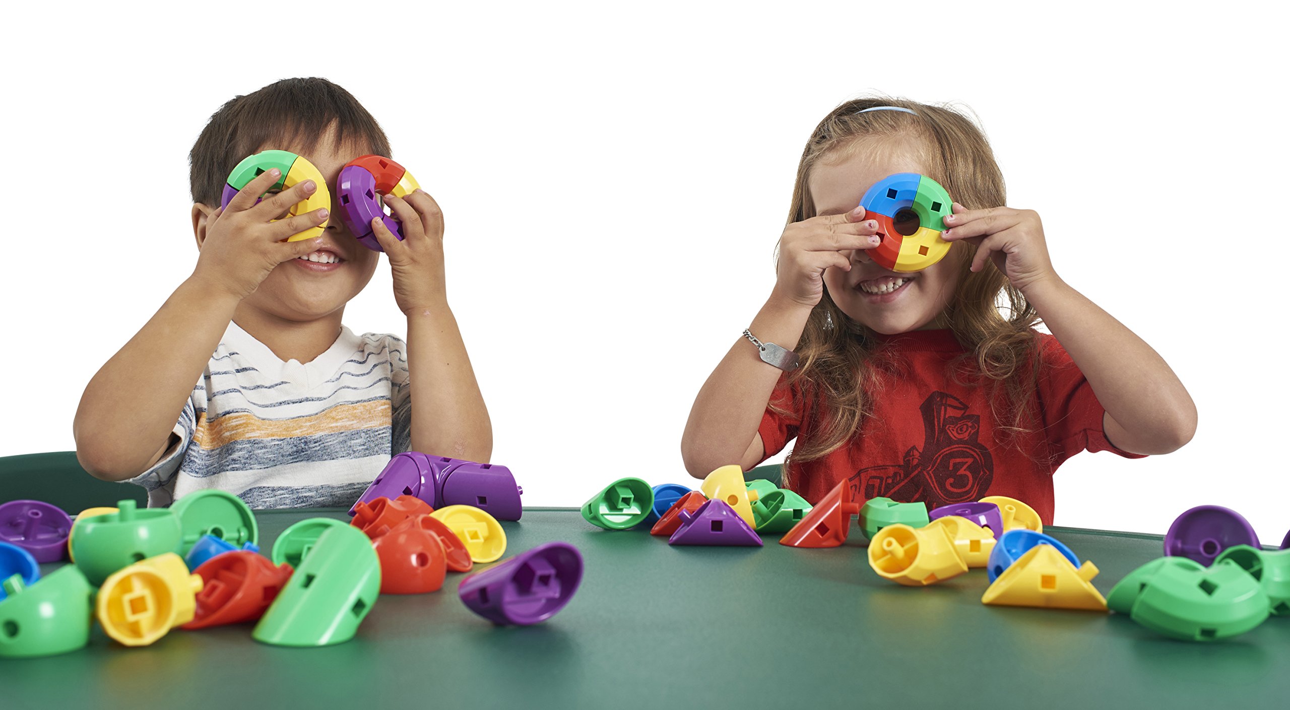 ECR4Kids Math Building Set 2 - STEM Educational Toys with Gears, Nuts & Bolts, Caterpillar Bits & Cube Creators for Kids | Perfect for Classroom Learning & Homeschool Activities