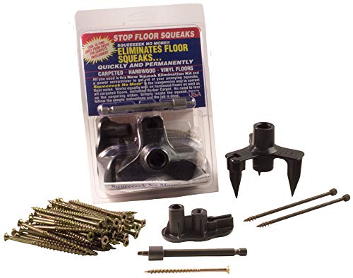 Squeak No More Floor Repair Kit - Fixes Squeaky Floors Under Carpet (2-Pack) | DIY Home Improvement Solution for Wooden Floors & Stairs