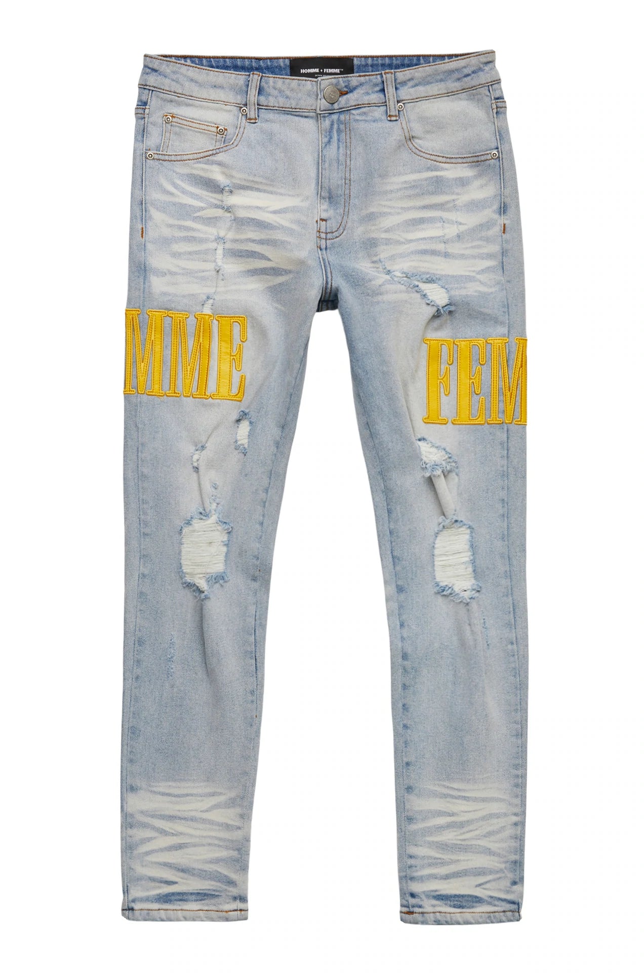Men's & Women's Letterman Denim Jacket in Blue & Yellow - Vintage Style Varsity Jacket for Casual Wear & School Spirit