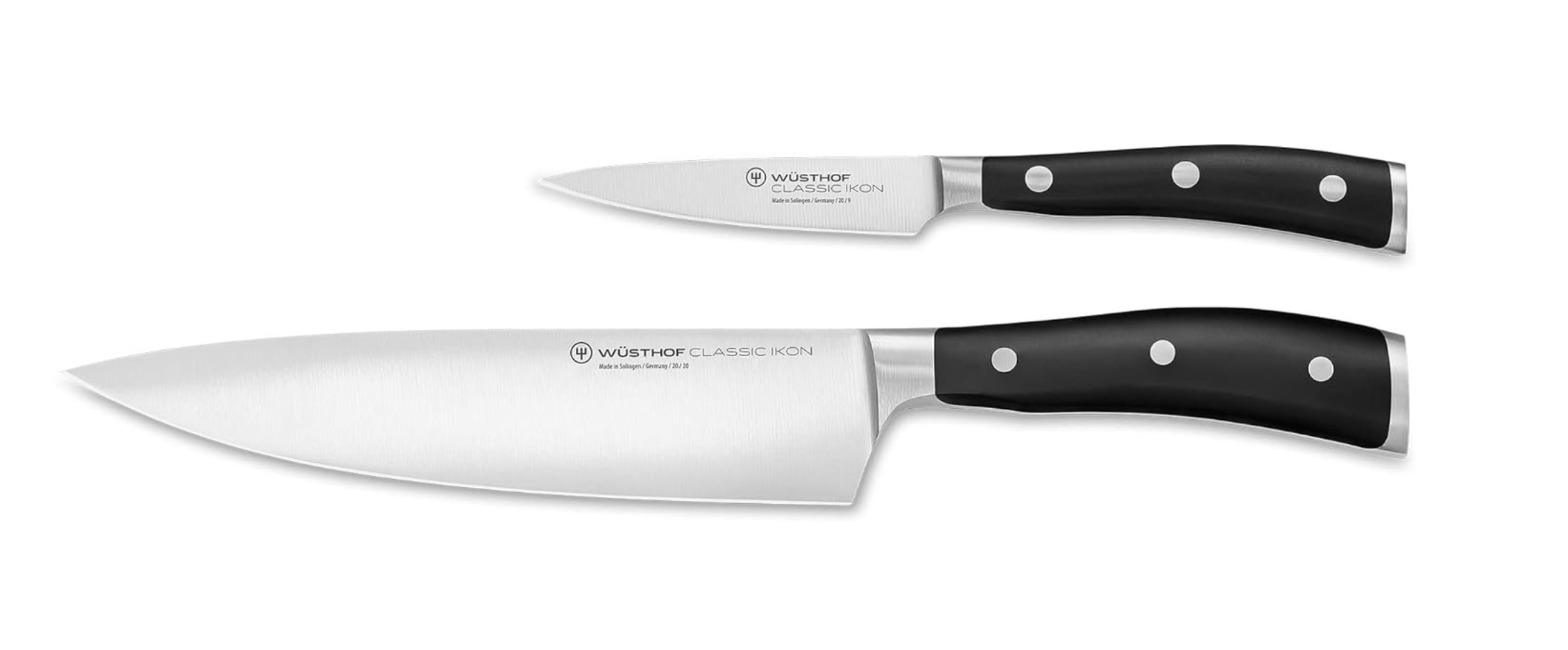 Wusthof Classic Ikon 2-Piece Starter Knife Set - High-Quality German Steel Chef & Paring Knives for Professional Cooking & Kitchen Prep