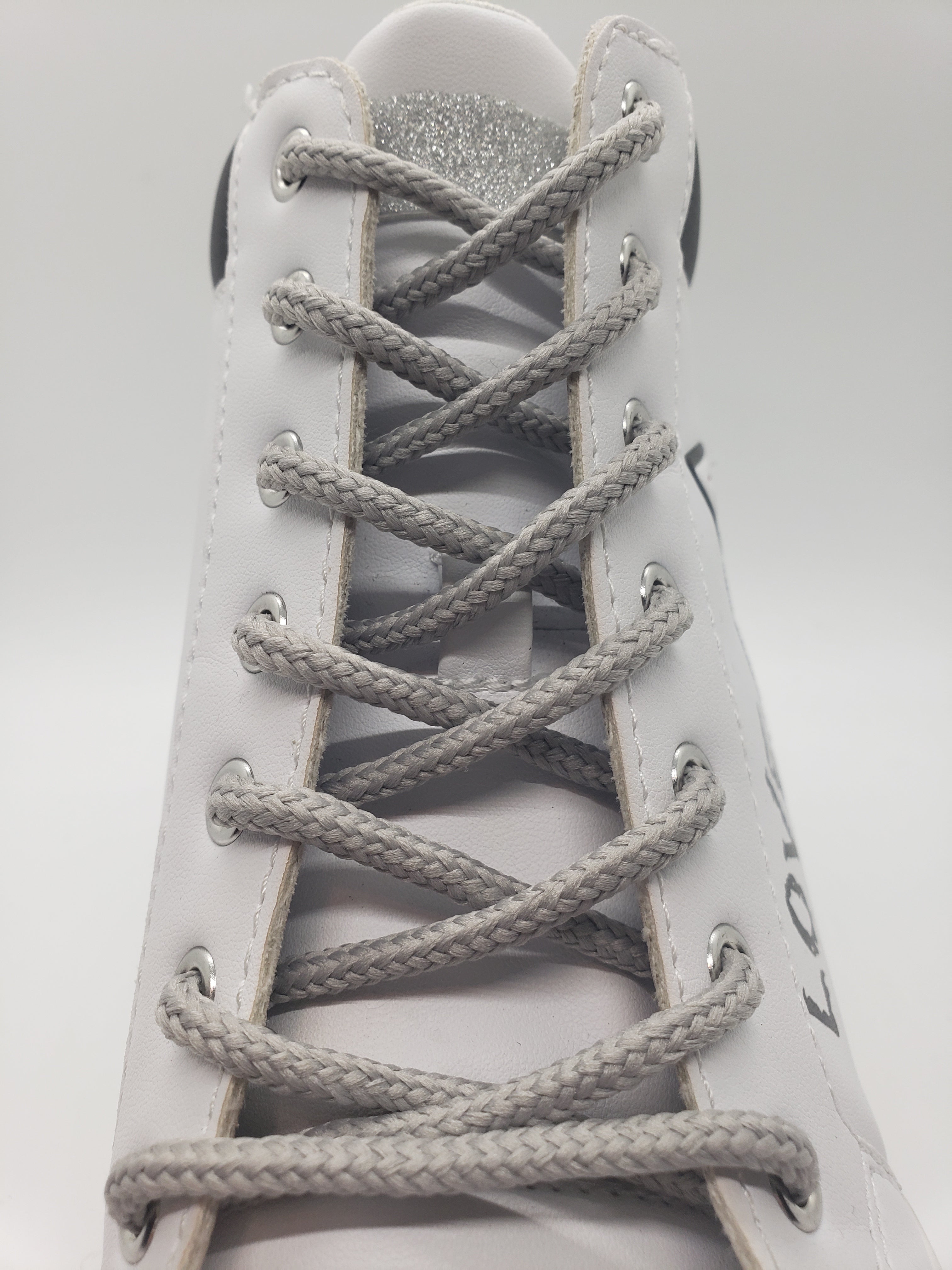 Premium Round Solid Shoelaces - Durable Silver Gray Shoe Laces for Sneakers, Boots & Casual Shoes | Perfect for Running, Walking & Everyday Wear