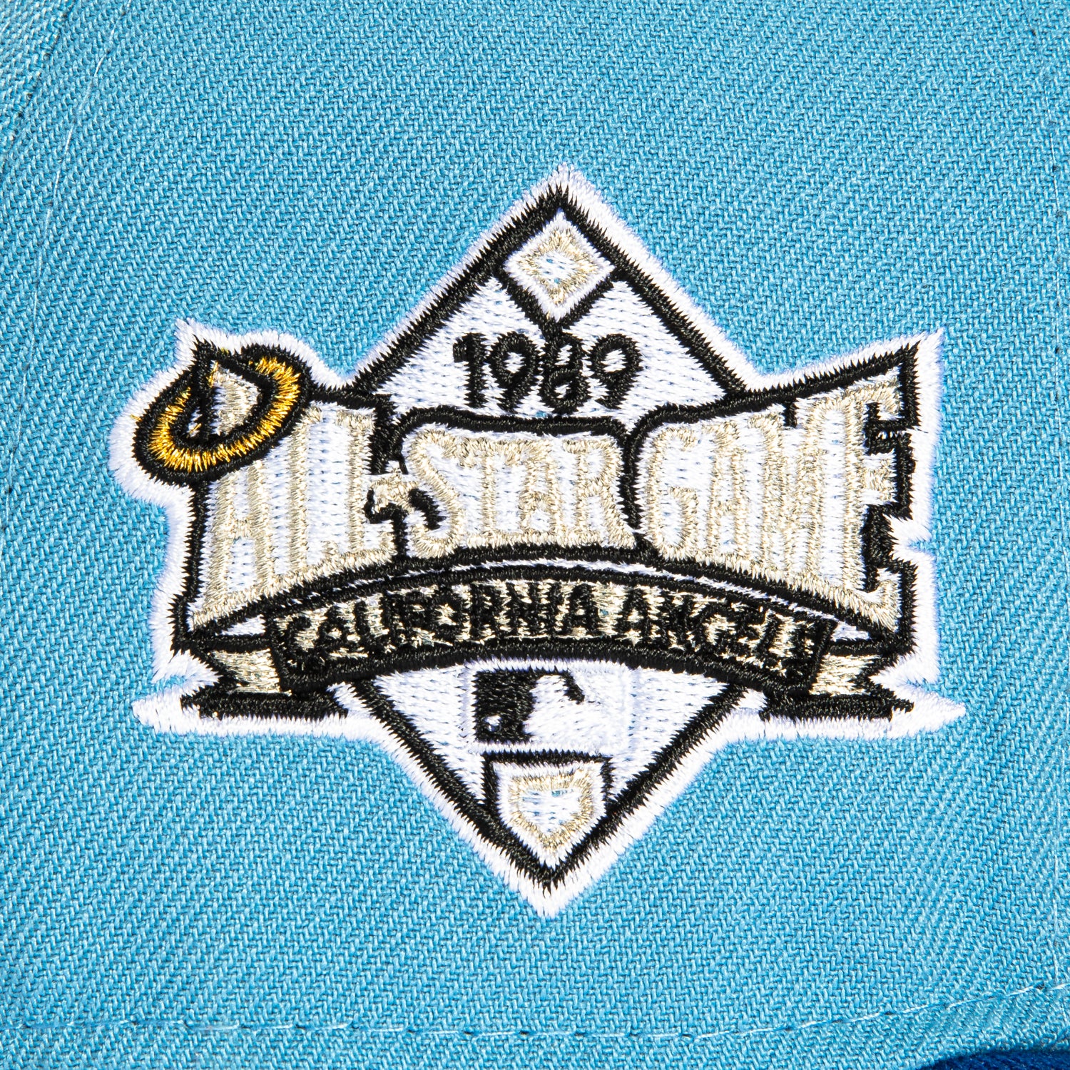 New Era 59Fifty Kansas City Royals 1989 All Star Game Patch Script Hat - Light Blue & Royal Blue Baseball Cap for Men - Perfect for MLB Games, Sports Events & Casual Streetwear
