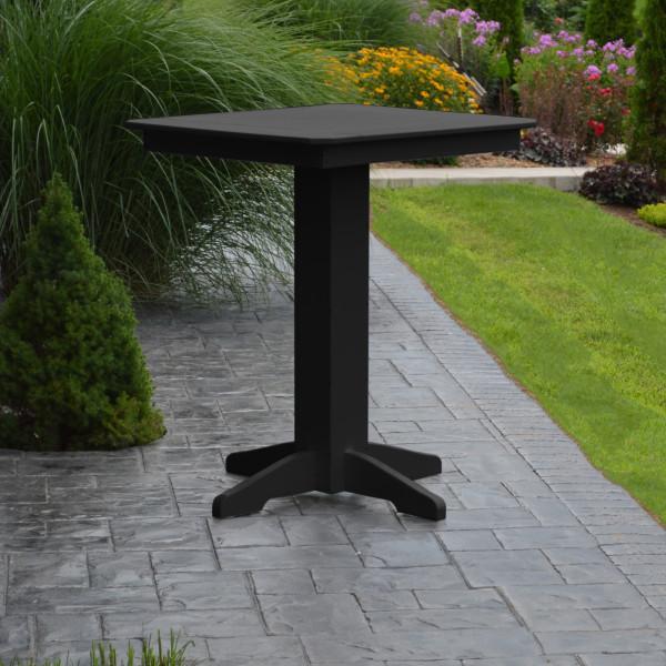 Eco-Friendly Recycled Plastic Square Bar Table - Durable Outdoor & Indoor Patio Furniture for Restaurants, Cafes, and Home Decoration