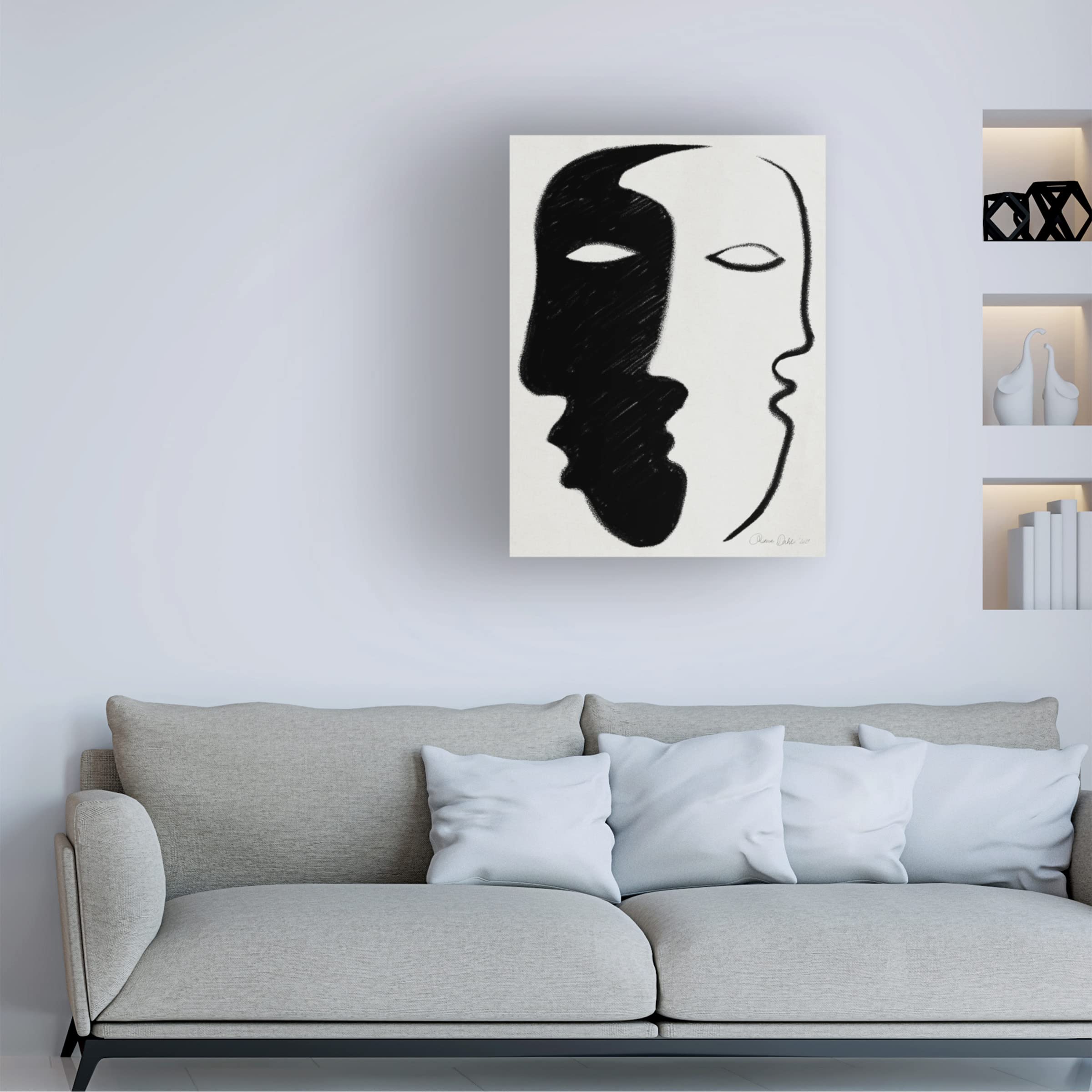 Trademark Fine Art 'Face to Face' Canvas Wall Art by Design Fabrikken - Modern Home Decor for Living Room, Bedroom & Office