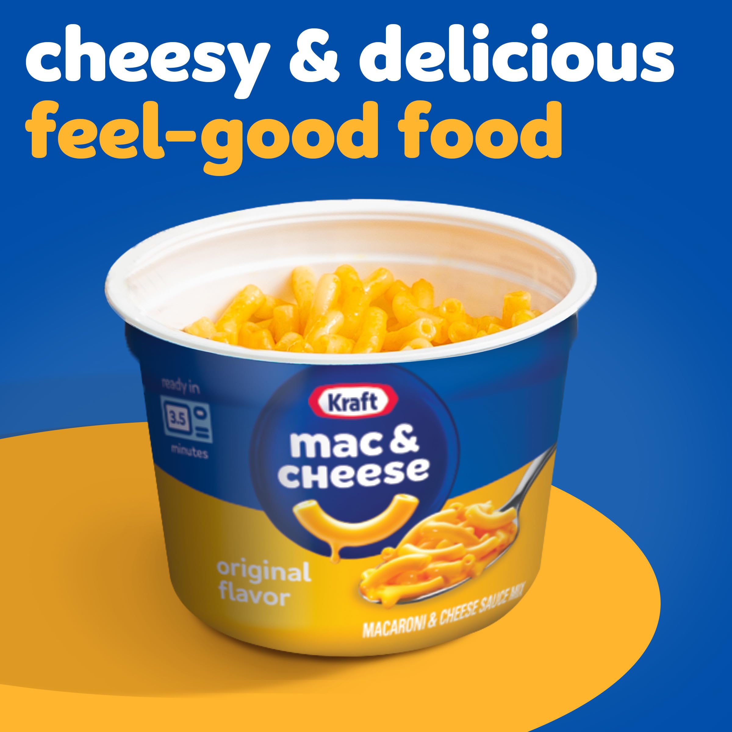Kraft Original Mac & Cheese Dinner - 4 Pack (2.05 oz Cups) | Easy Microwaveable Macaroni & Cheese for Quick Meals, Snacks & Lunchboxes
