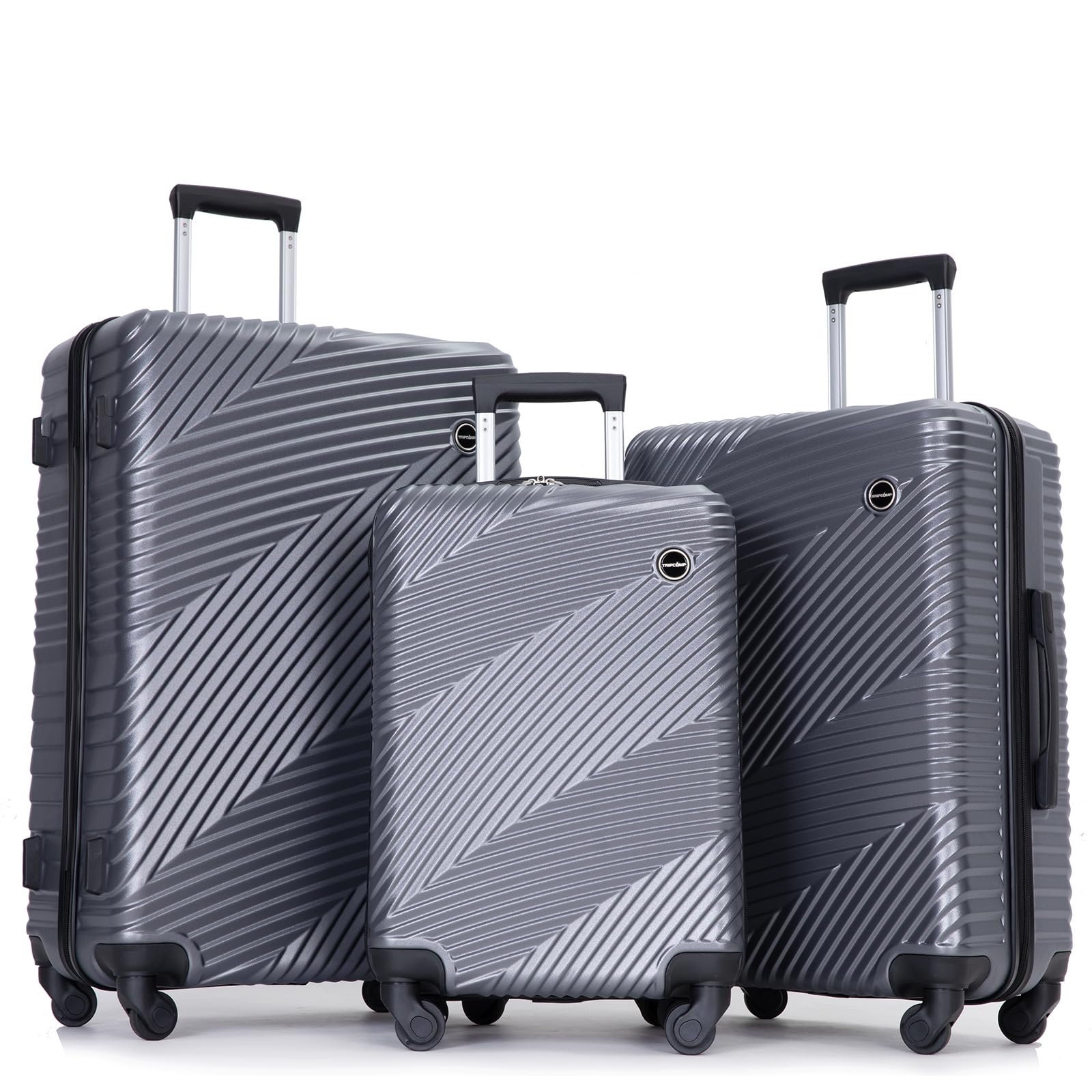 Durable Lightweight Hardside Luggage Set with Spinner Wheels & TSA Lock - 3-Piece Carry-On Suitcase (20