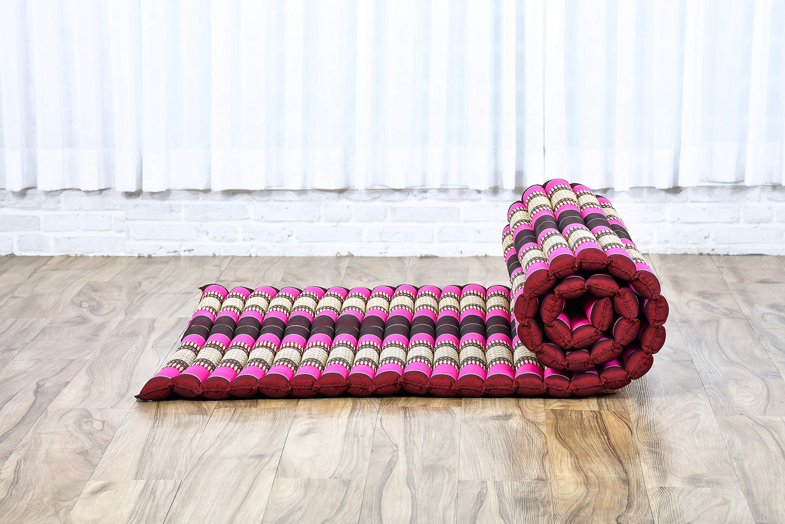 Leewadee Foldable Floor Mattress - Japanese Roll Up Futon & Trifold Tatami Mat - Guest Floor Bed & Camping Mattress - Kapok Filled 75