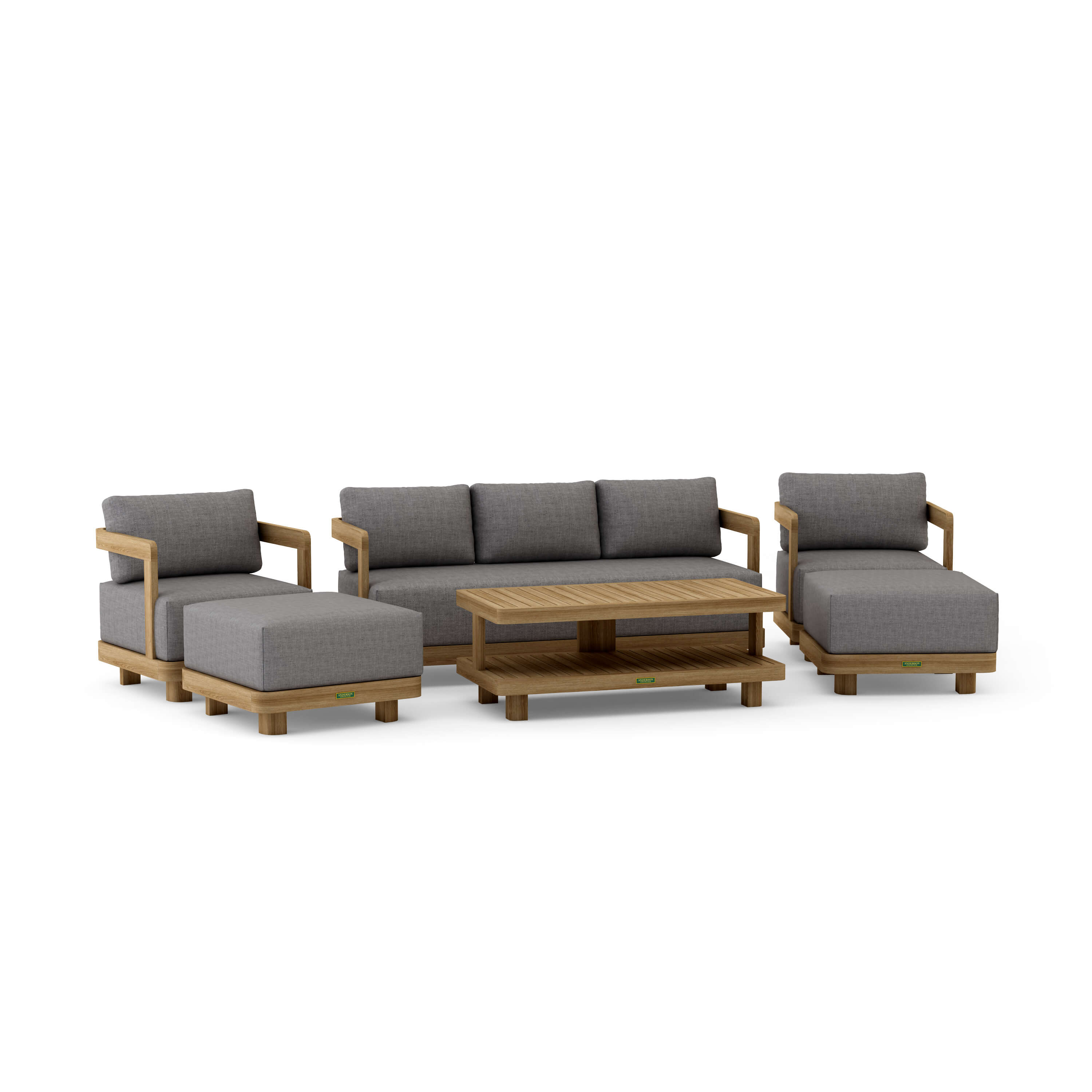 6-Piece Granada Deep Seating Patio Set with Cushions - Outdoor Furniture for Garden, Poolside & Backyard Relaxation