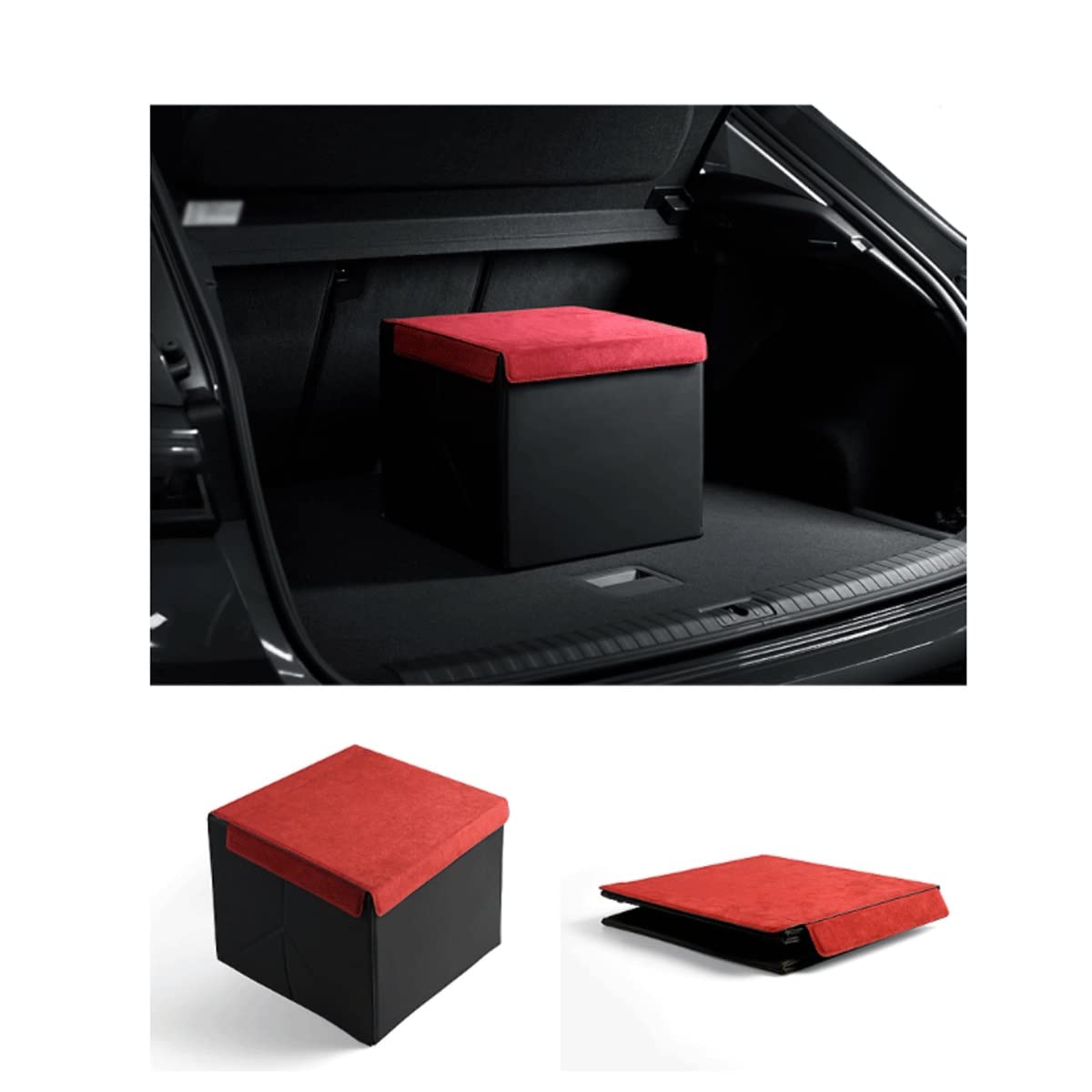 Foldable Collapsible Storage Boxes for Car - Waterproof Car Trunk Organizer, Auto Stowing & Tidying Solution, Vehicle Boot Storage Bags (Green) - Perfect for Road Trips, Grocery Shopping & Daily Commute
