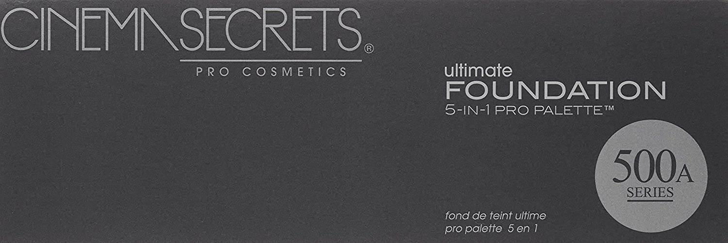 CINEMA SECRETS Pro Cosmetics Ultimate Foundation 5-in-1 Pro Palette - 500A Series | Professional Makeup Kit for Flawless Coverage, Contouring & Highlighting | Perfect for Bridal, Photo Shoots & Everyday Glam