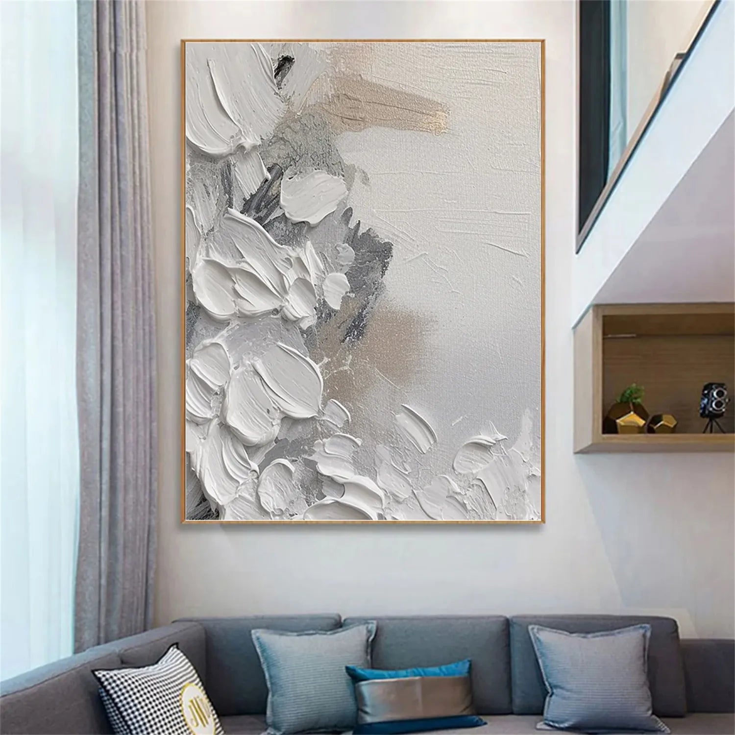 Abstract Painting #AB 150 - Modern Wall Art for Living Room, Bedroom & Office Decor | Large Canvas Artwork for Home & Business Interior Design