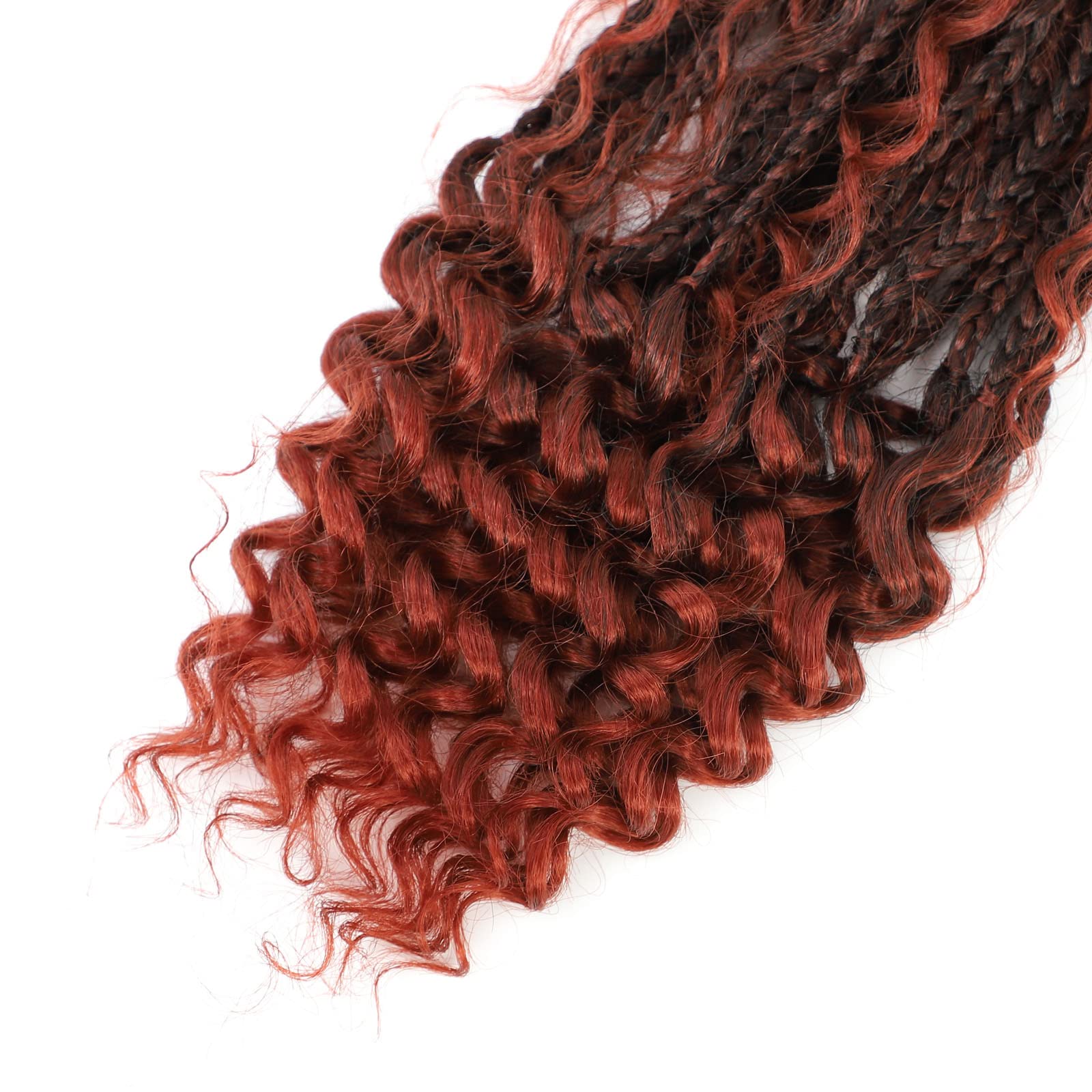 144 Strands 22 Inch Crochet Box Braids with Curly Ends - Synthetic Boho Goddess Box Braid Hair Extensions (T350) for Protective Styles, Natural Look & Everyday Wear
