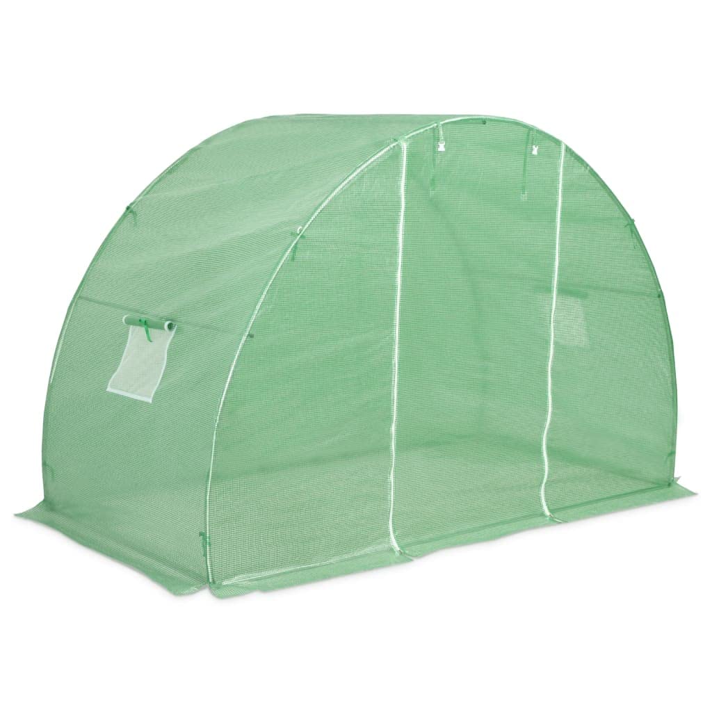 vidaXL Outdoor Greenhouse 48.4 ft² - PE Mesh Fabric & Galvanized Steel Frame with 2 Windows & 1 Door - Easy Assembly for Enhanced Plant Protection - Perfect for Gardening, Seed Starting & Plant Growing in Backyards