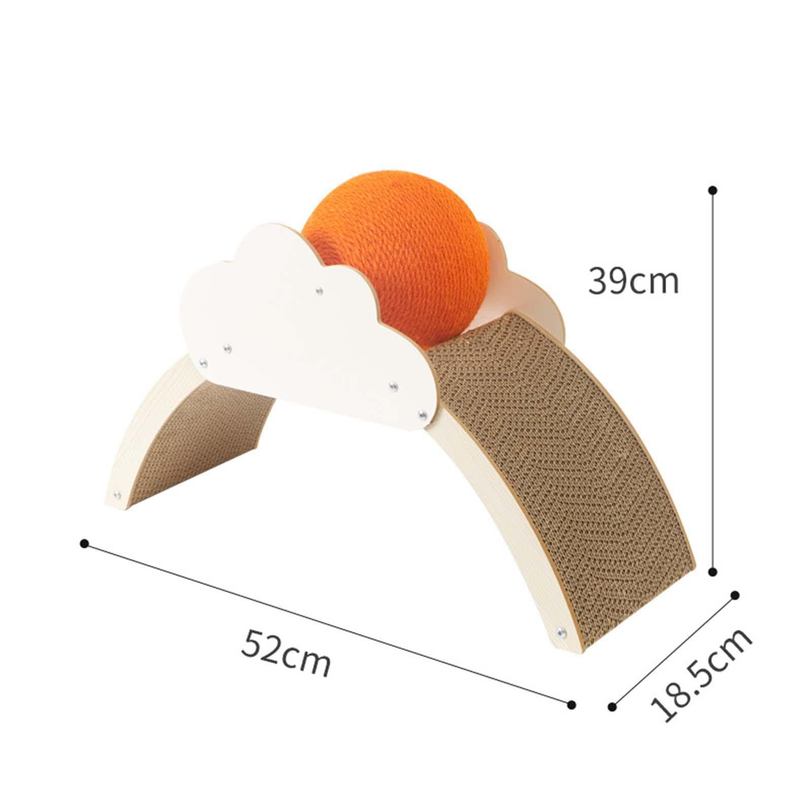 Premium Cat Scratcher Bowl & Claw Scratching Board - Non-Slip Cardboard Cat Scratch Ball with Cloud Design, Furniture Protector for Indoor Cats | Perfect for Playtime, Napping & Claw Maintenance