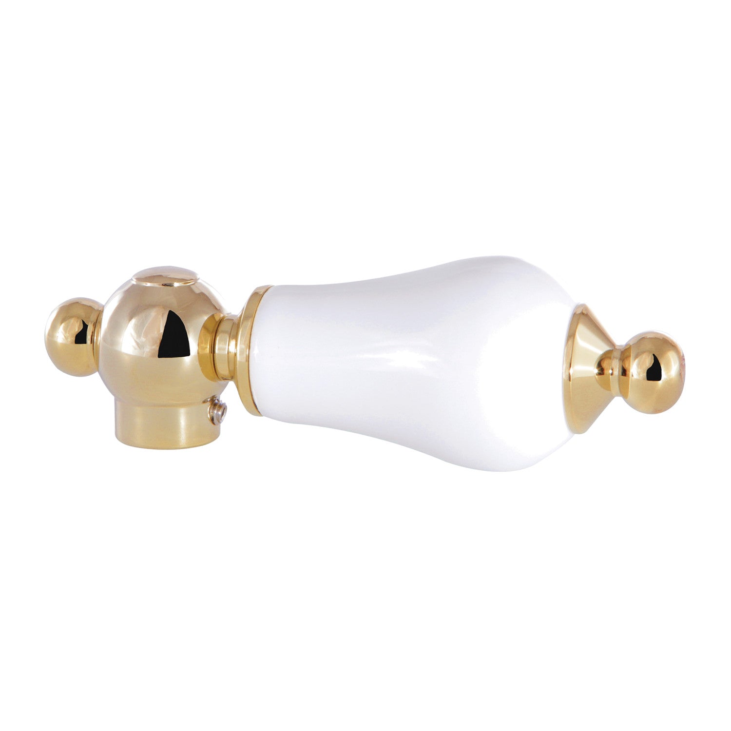 Vintage Aqua AECL2 Porcelain Lever Handle - Polished Brass Finish for Bathroom & Kitchen Faucet Upgrade | Durable & Stylish Home Improvement Solution