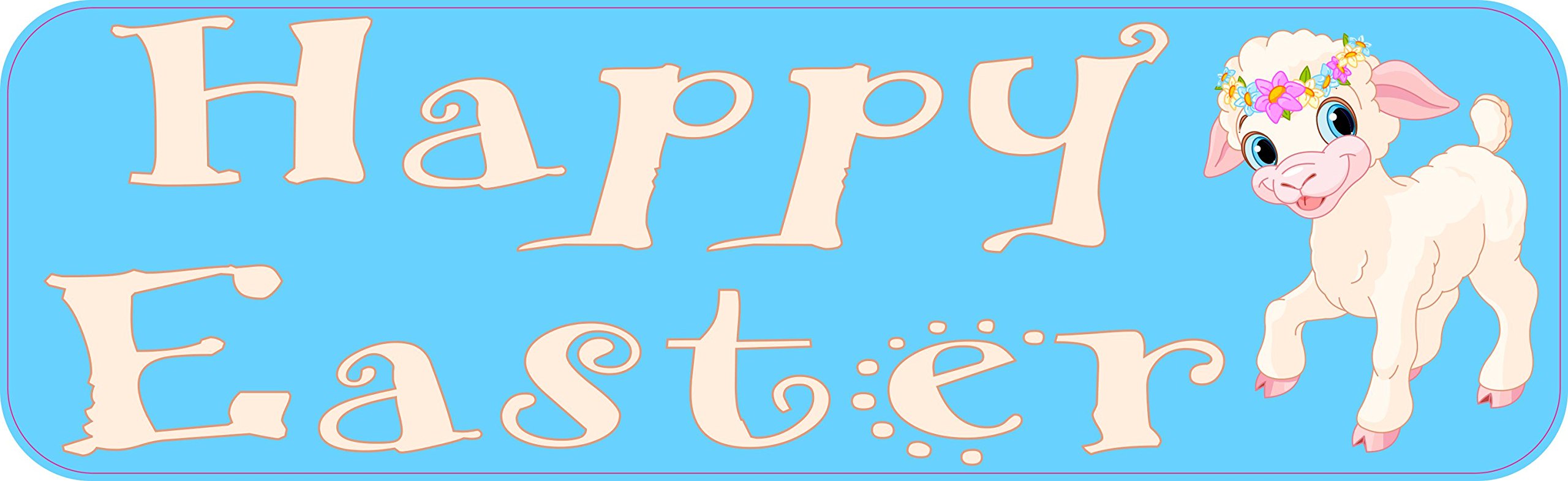 Happy Easter Magnet - 10x3 Inch Decorative Fridge Sticker for Easter Decorations, Holiday Gifts & Party Supplies - Perfect for Home, Office & Classroom Celebrations