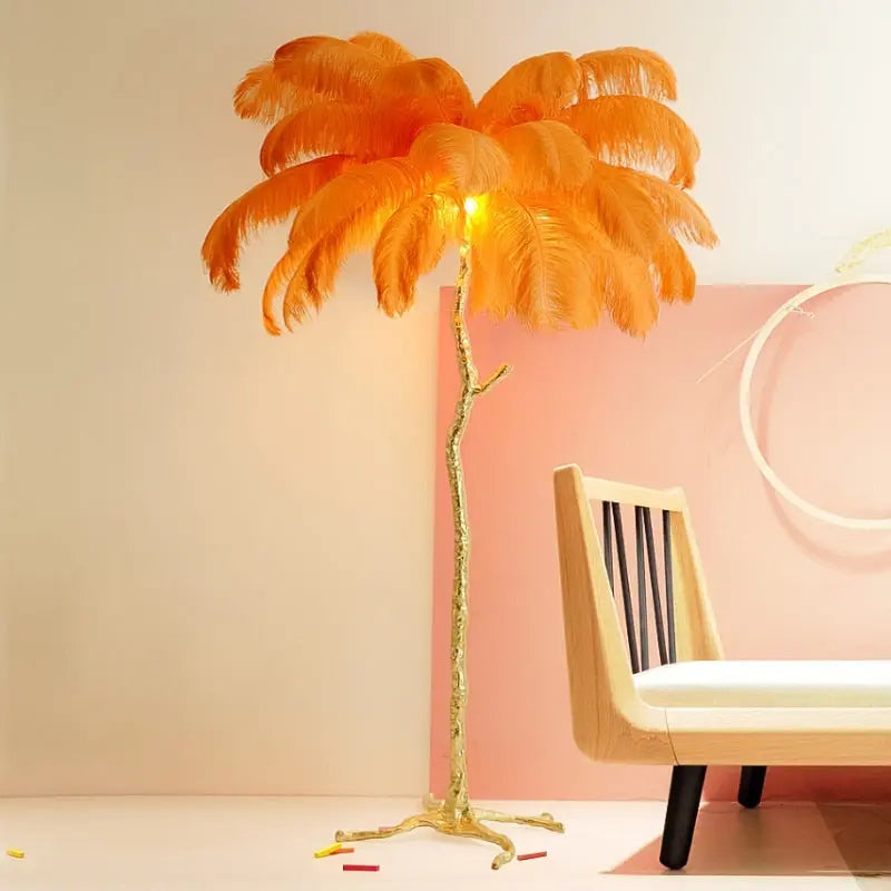 Talissa Feather Floor Lamp - Elegant Modern Standing Light for Living Room, Bedroom & Office Decor | Soft Ambient Lighting for Cozy Home Atmosphere