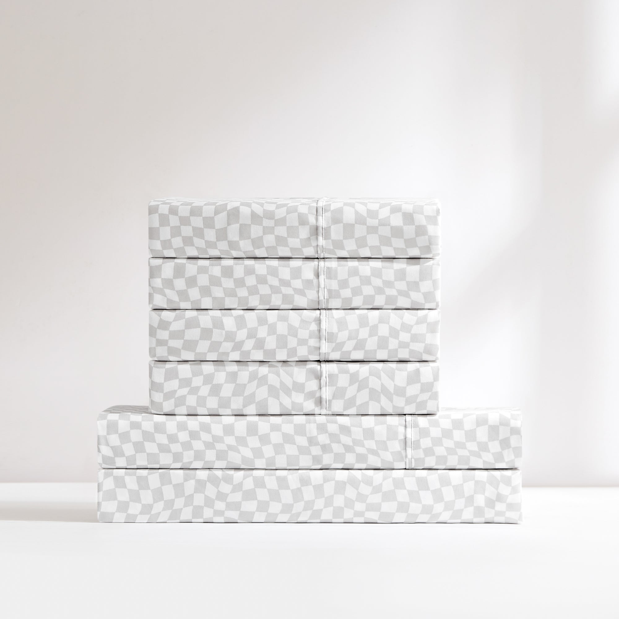 Circus Wavy Checks Sheet Set - Soft & Breathable Cotton Bedding for Kids & Adults - Perfect for Bedrooms, Dorms, and Guest Rooms