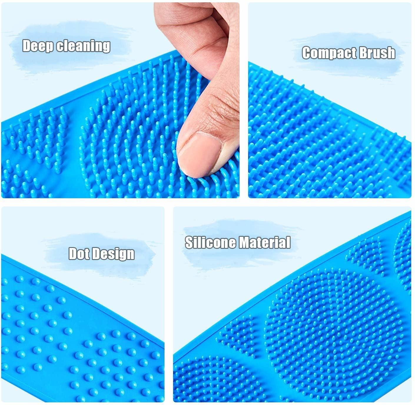PVA Silicone Back Scrubber for Shower - Exfoliating Body Brush with Long Handle for Dead Skin Removal - Perfect for Deep Cleansing, Back Scrubbing & Spa Bath Relaxation