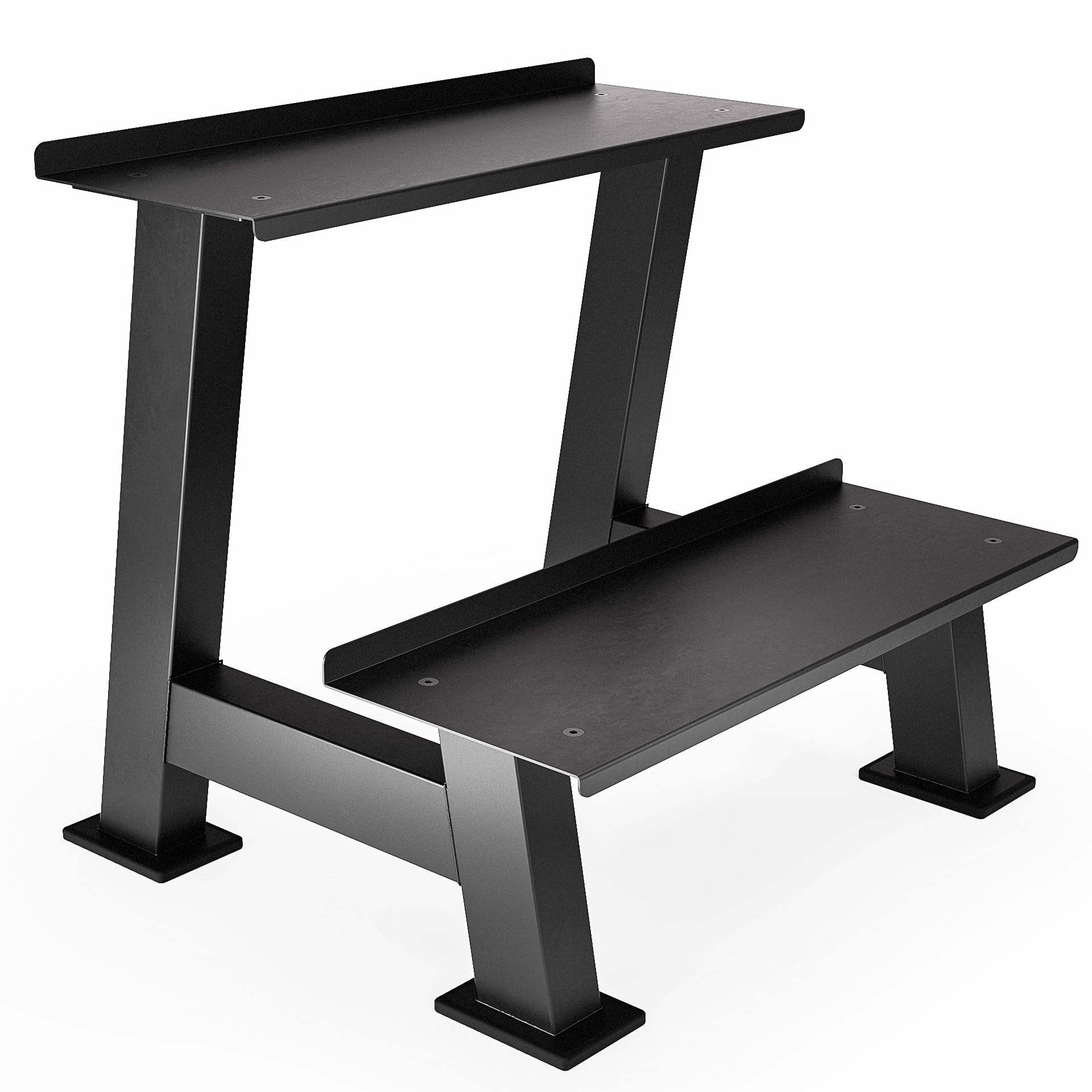 Synergee Kettlebell Storage Rack - 2-Tier Heavy Duty Gym Equipment Organizer for Dumbbells & Kettlebells | Perfect for Home Gym, CrossFit & Commercial Fitness Centers