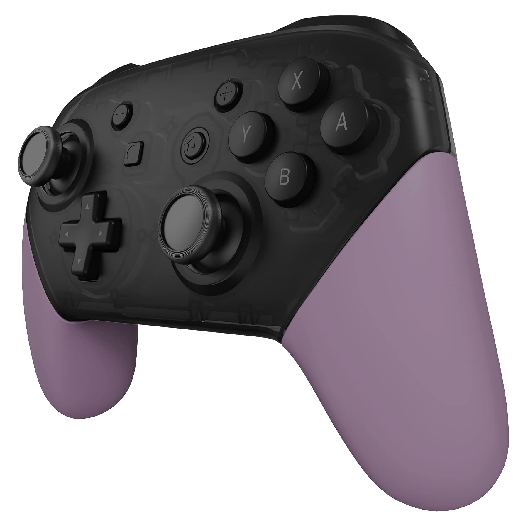 eXtremeRate Dark Grayish Violet Soft Touch Replacement Handle Grips for Nintendo Switch Pro Controller - DIY Hand Grip Shell (Controller Not Included) | Perfect for Gaming Comfort & Customization