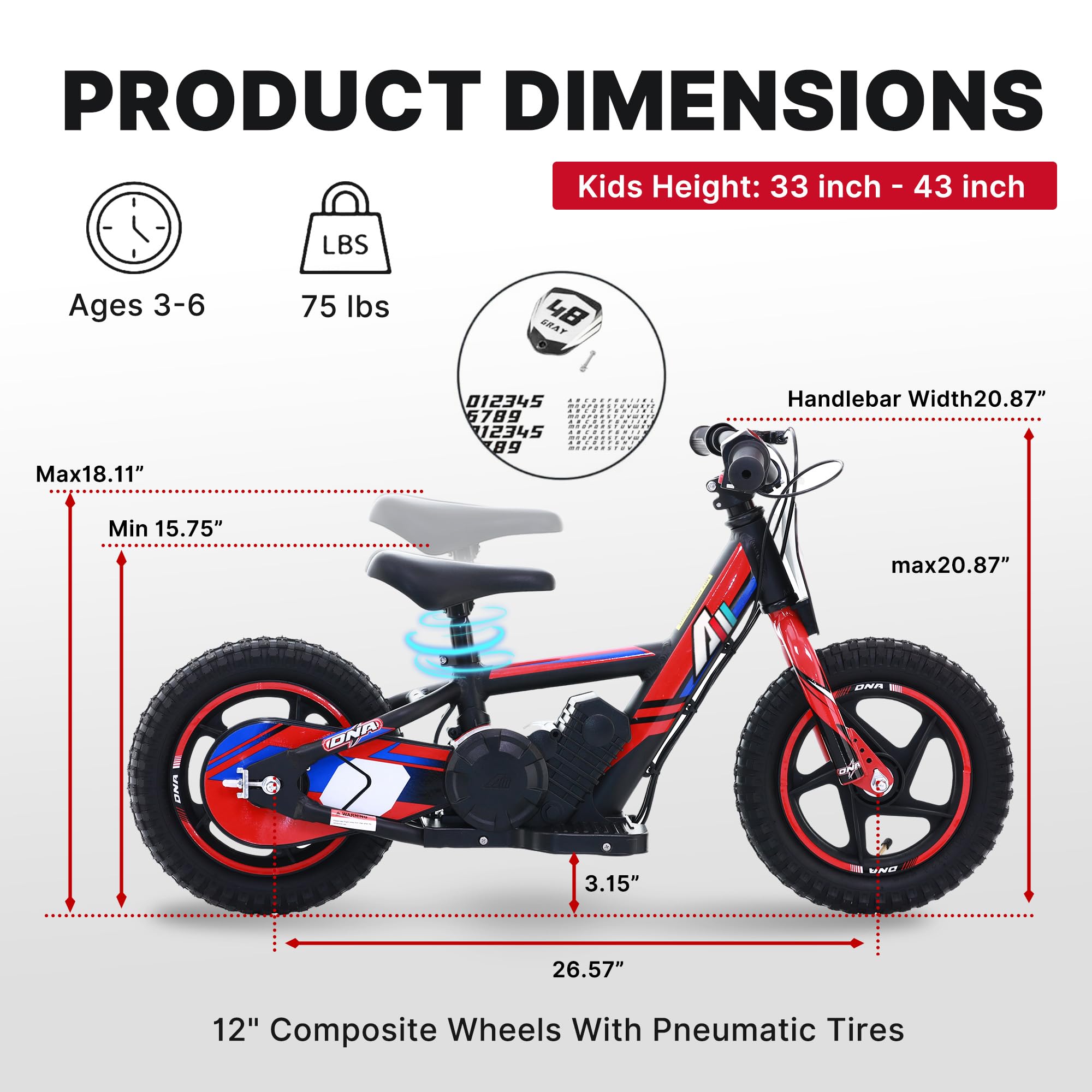 Best Lightweight Electric Dirt Bike for Kids - 170W/340W Motor, 10-12MPH Speed, 24V Removable Battery, Dual Hand Brakes - Perfect for Ages 3-12 - Ideal for Backyard Riding, Park Adventures & Off-Road Trails