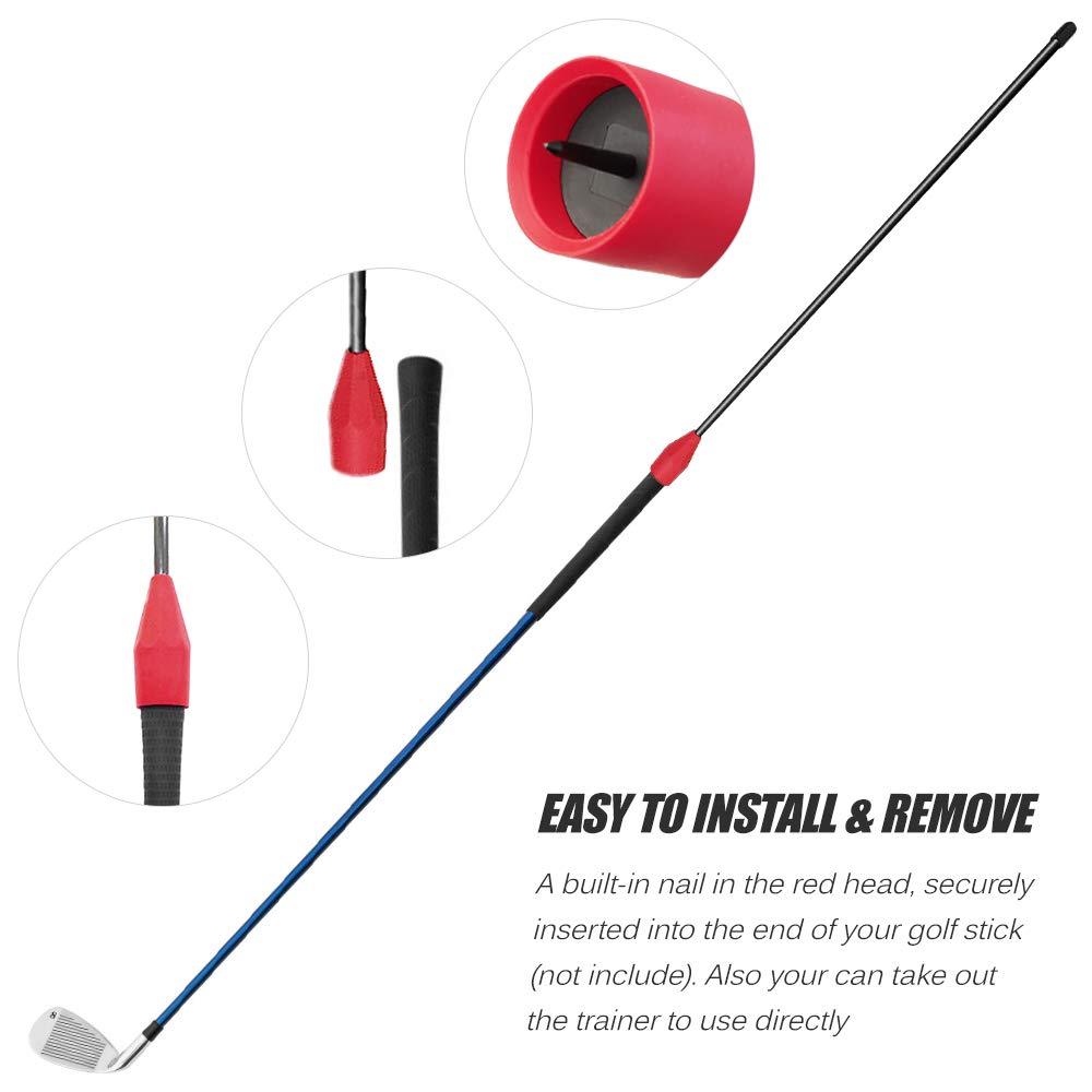 Lixada Golf Swing Trainer - Anti Flip Golf Practice Aid Stick for Beginners | Improve Swing Mechanics & Accuracy | Perfect for Driving Range & Backyard Practice