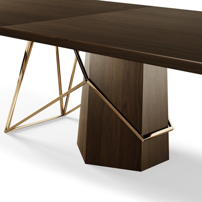Solid Wood Designer Dining Table - Modern Farmhouse Style, Handcrafted for Family Gatherings & Dinner Parties