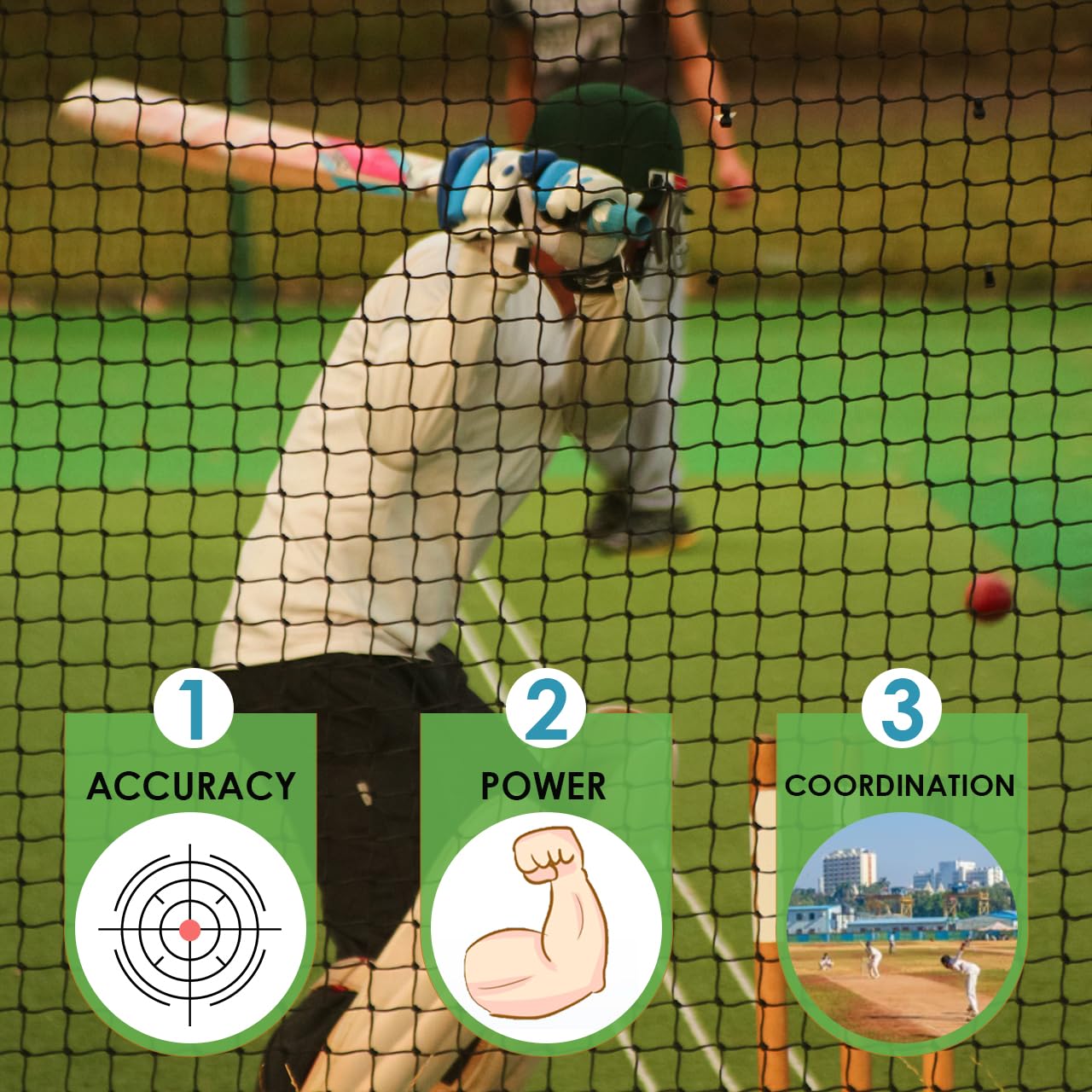 Heavy Duty Baseball & Softball Hitting Cage Net with Target Cloth - Professional Training Net for Batting Practice | Backyard, Field & Indoor Sports Barrier Net for Players & Coaches