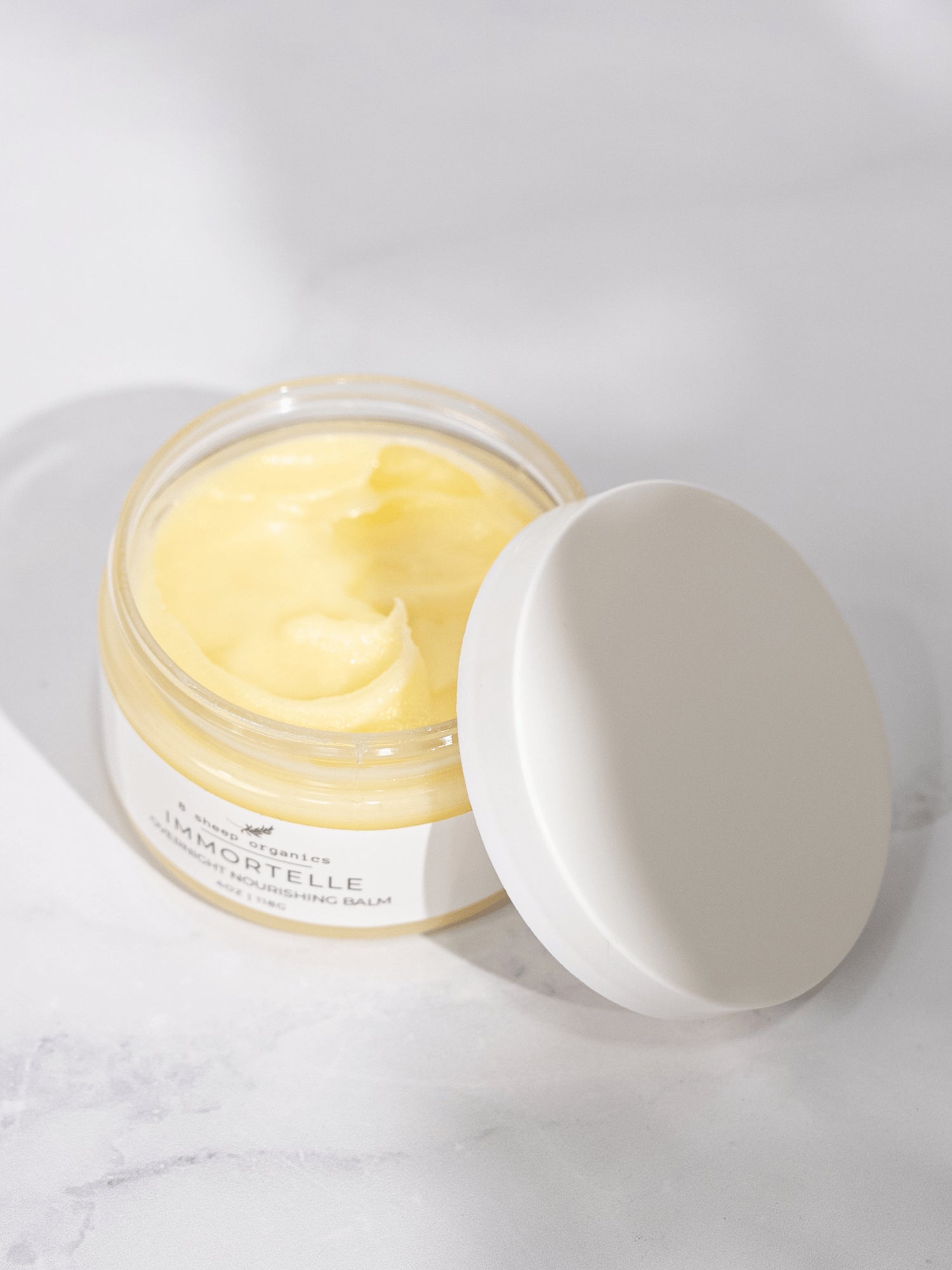 8 Sheep Organics Immortelle Overnight Nourishing Balm - Organic Night Cream for Dry Skin, Anti-Aging Face Moisturizer - Perfect for Nighttime Skincare Routine & Travel Essentials