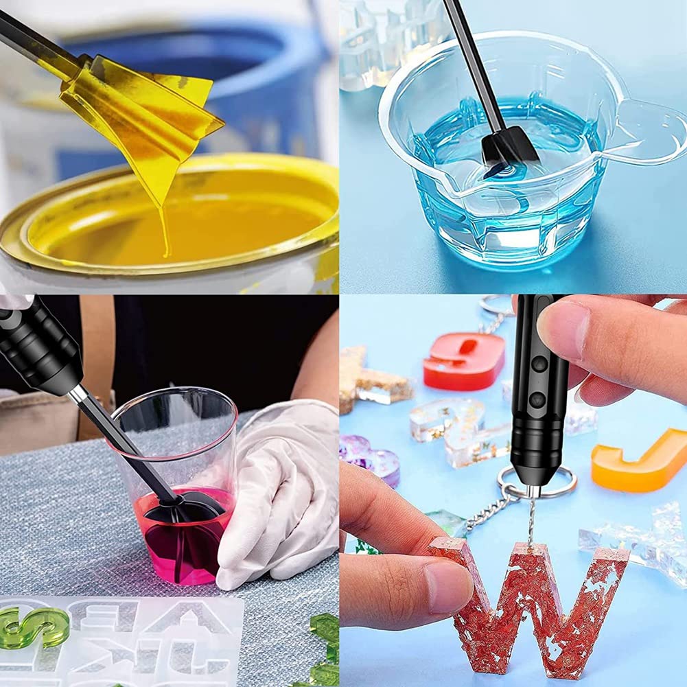 PLEASANT Electric Resin Mixer - Professional Epoxy Resin Drill Set for Tumblers, Crafts & DIY Projects - Perfect for Resin Art, Jewelry Making & Woodworking