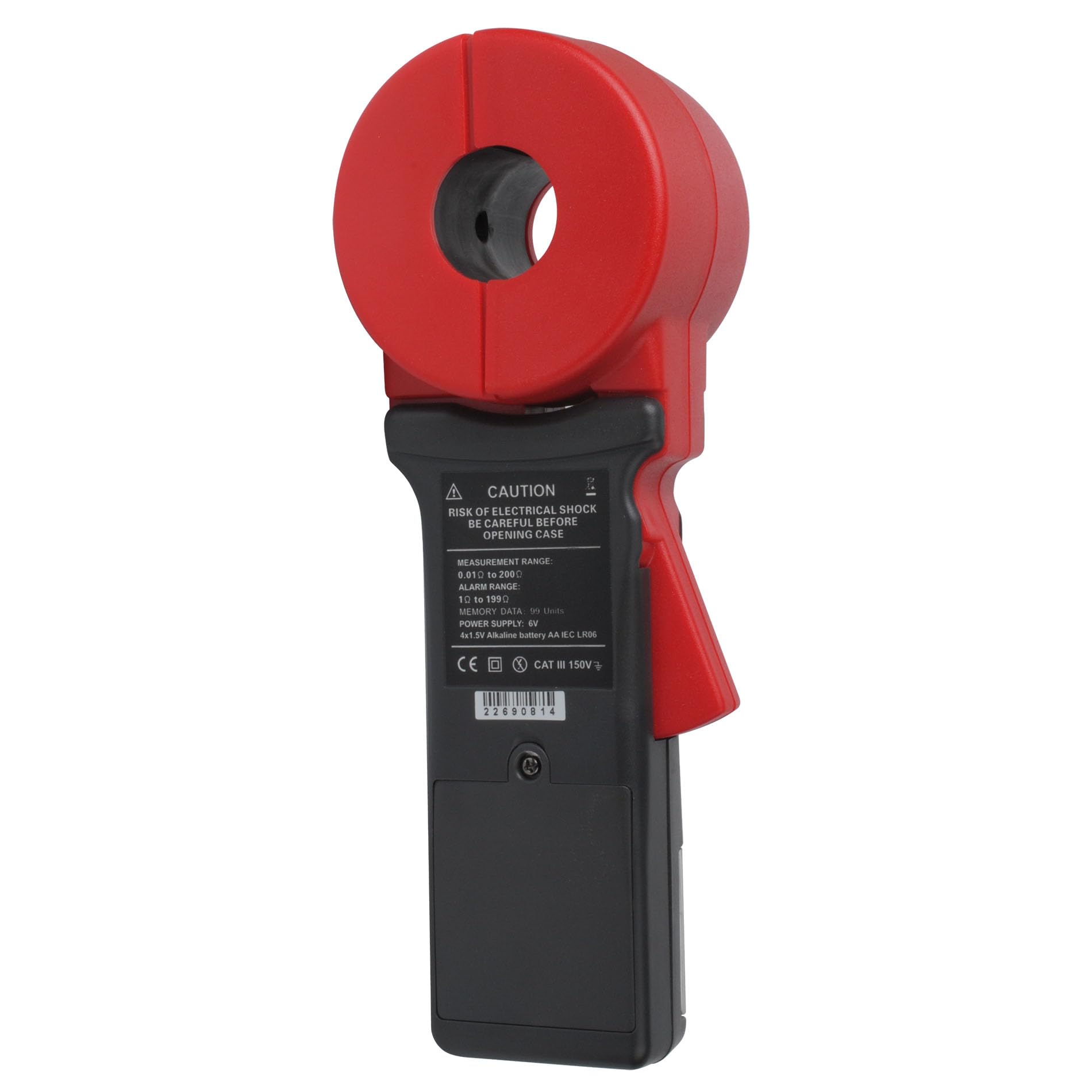 ETCR2100A Digital Clamp Ground Resistance Tester - 0.01-200Ω Range, Battery-Free Earth Resistance Meter for Power, Telecom, Oil Fields & Industrial Equipment | Perfect for Electrical Safety Testing in Construction & Meteorology