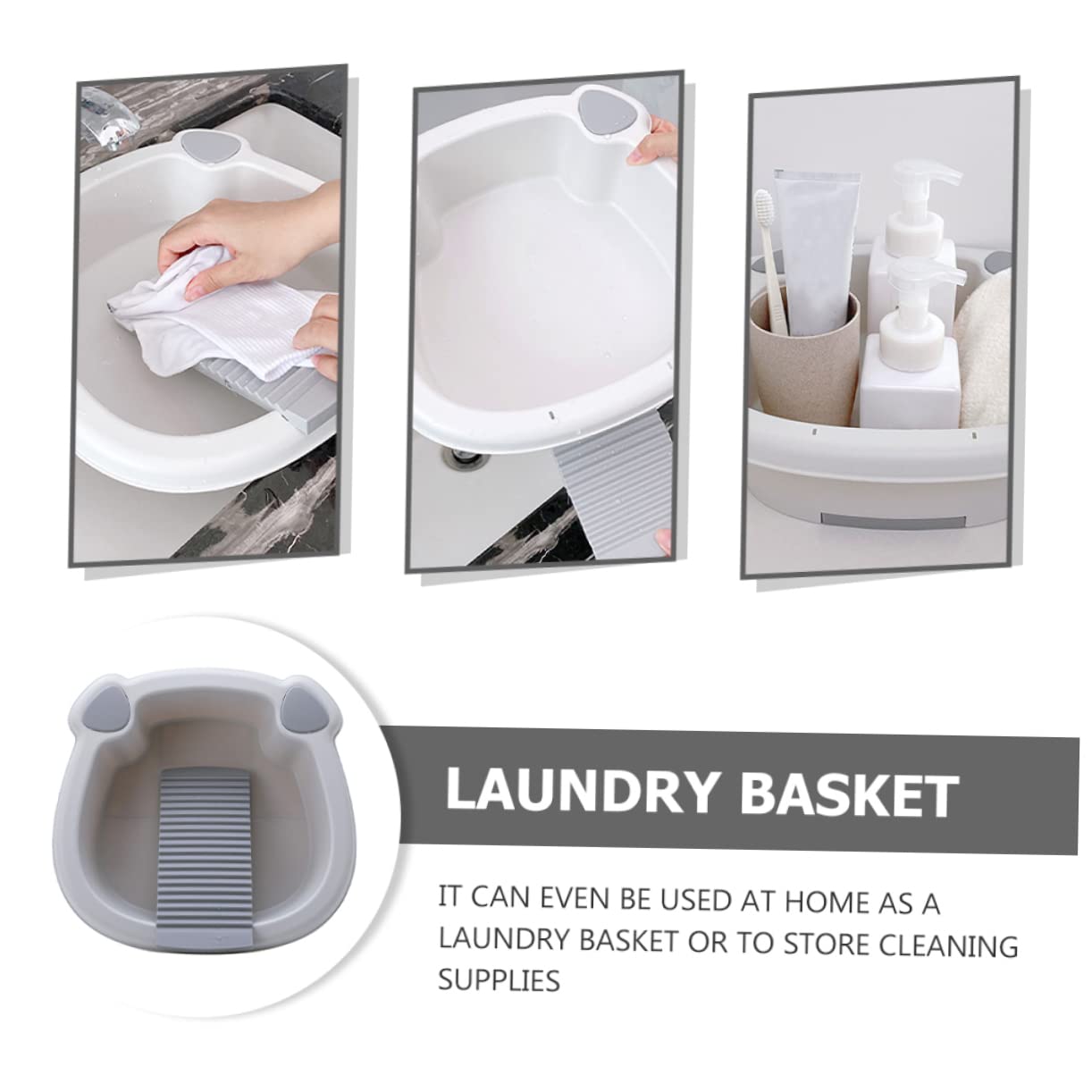 Mini Hand Washing Board for Baby Clothes & Underwear - Portable PP Laundry Wash Basin for Household Use - Perfect for Travel, Camping & Small Space Laundry
