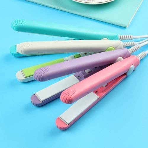 Professional Ceramic Plate Mini Hair Straightener & Styler for Beauty & Personal Care - Purple | Perfect for Travel, Home & Salon Use