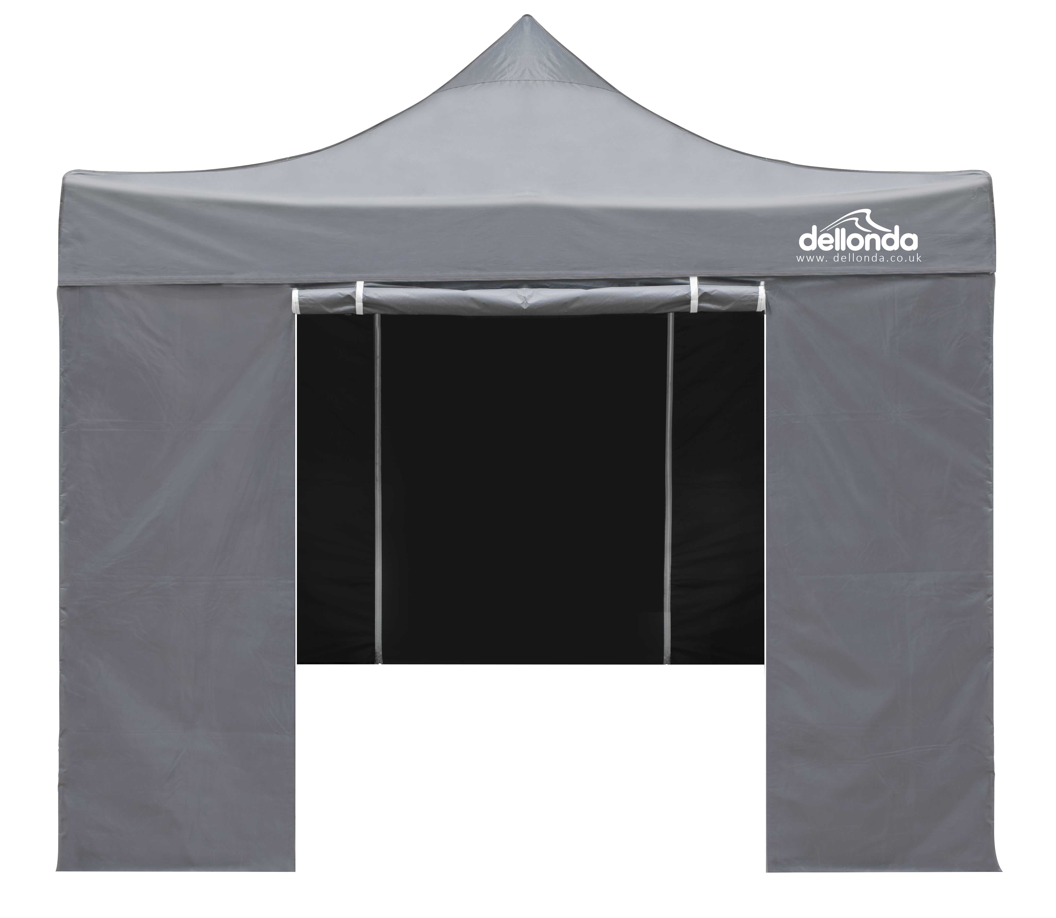 Premium 3x3m Pop Up Gazebo with Side Walls - Water Resistant, Portable Canopy Tent with Carry Bag, Rope, Stakes & Weight Bags - Grey (DG167) - Perfect for Camping, Backyard Parties, and Outdoor Events