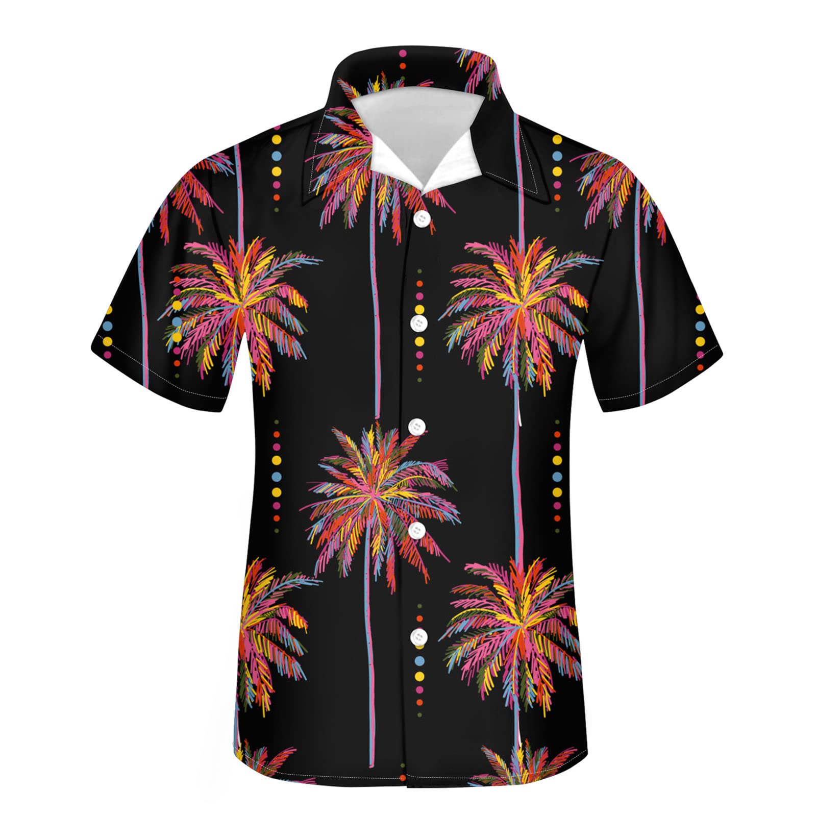 Frestree Men's Hawaiian Shirt Short Sleeve Button Down Shirt - Breathable Quick Dry Summer Casual Shirt for Work, Vacation & Beach | Perfect for Tropical Parties, Luaus & Outdoor Events