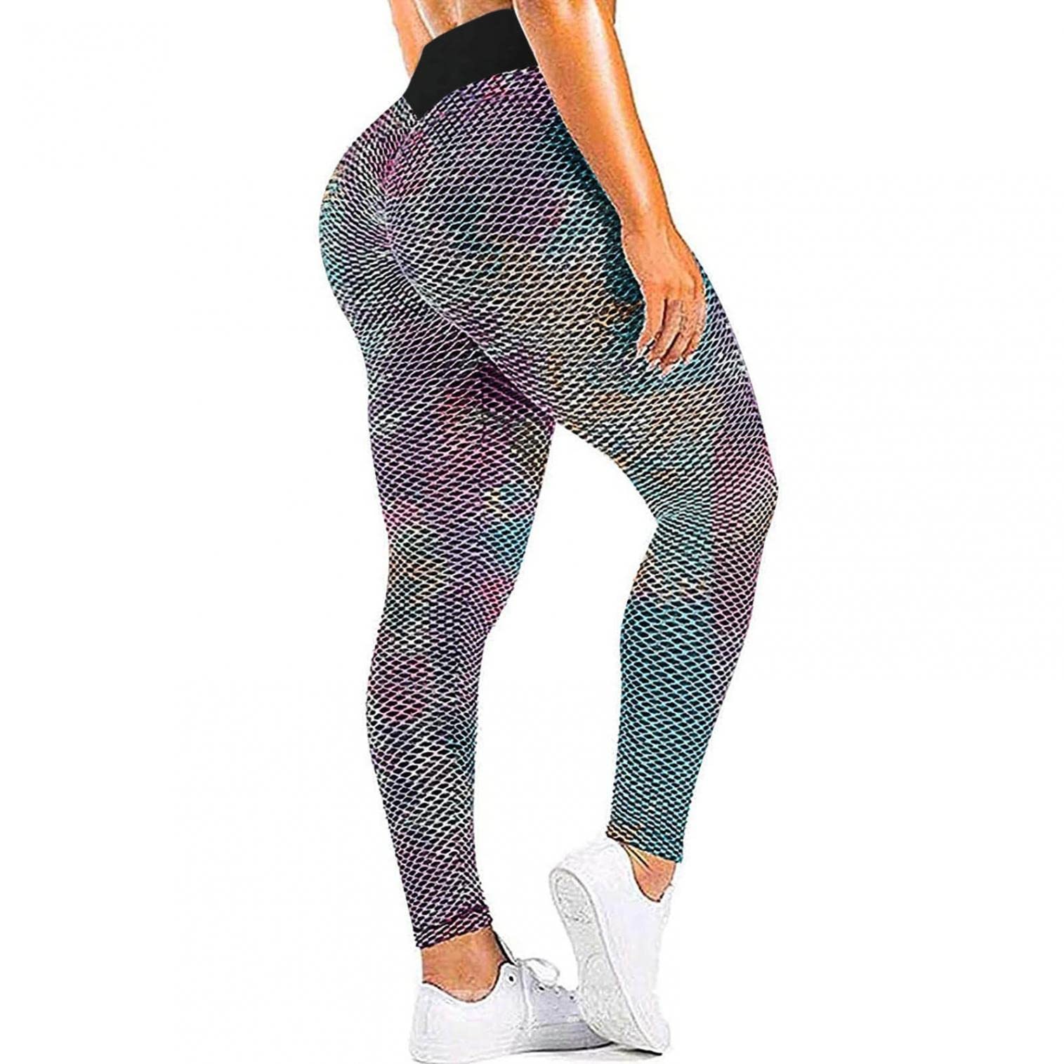 **JSPOYOU High Waisted Yoga Pants for Women – Tummy Control & Butt Lifting Workout Leggings – Stretchy Athletic Fitness Tights for Gym, Running & Yoga**